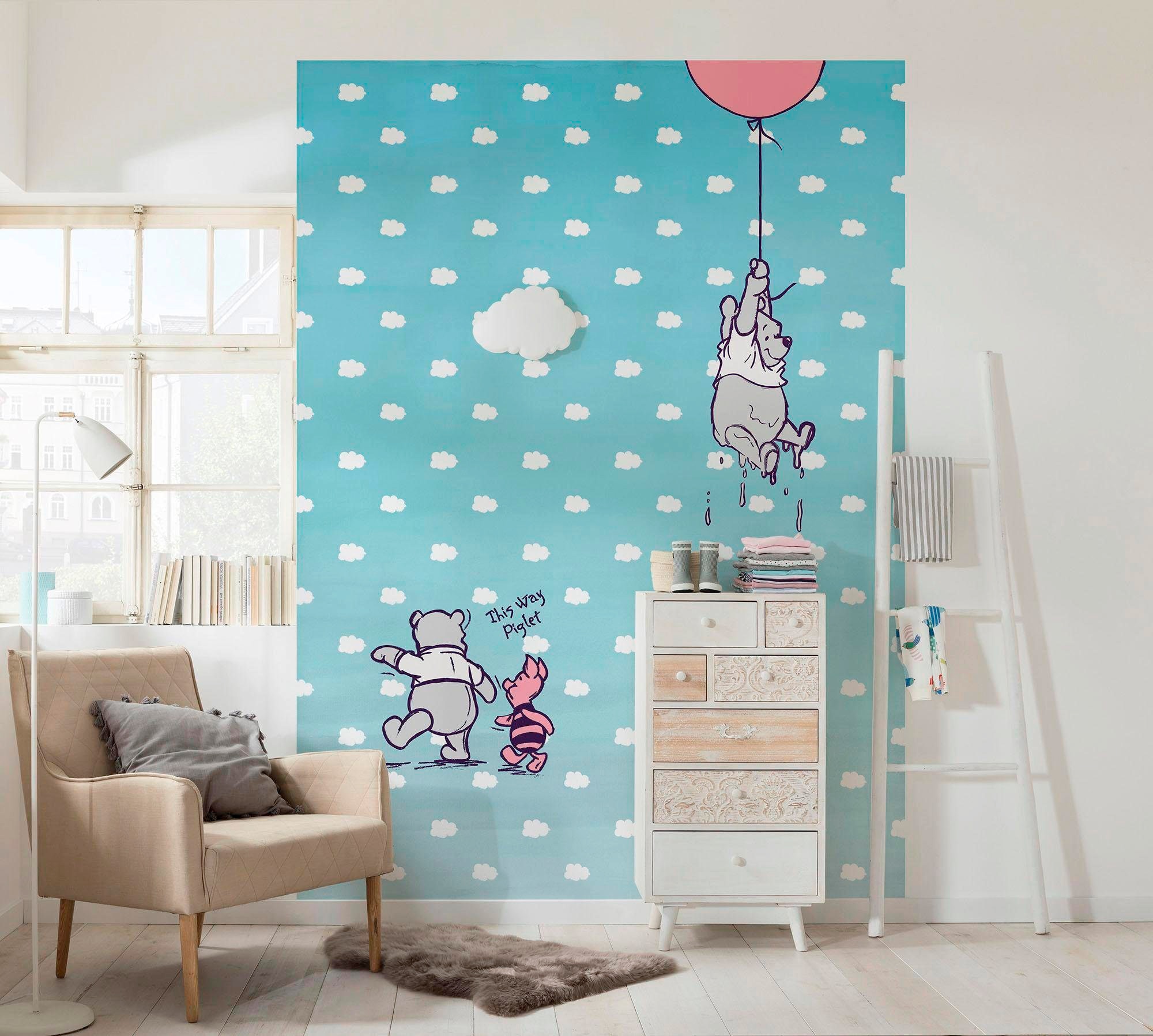 Komar Fototapete »Winnie the Pooh Piglet - Grösse 184 x 254 cm«, bedruckt, Kinderzimmer