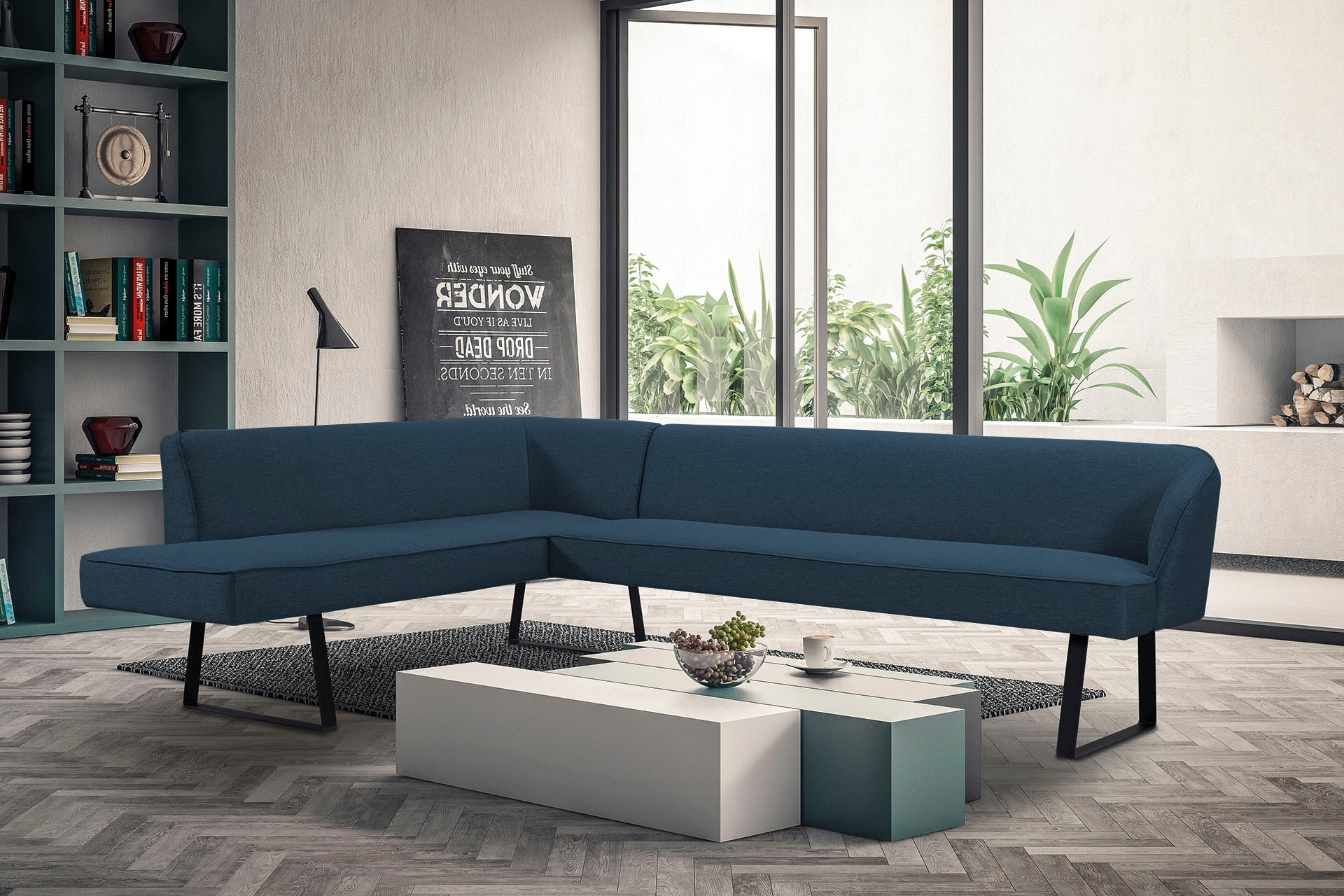 exxpo - sofa fashion Eckbank »Americano«, mit Keder und Metallfüssen, Bezug  in verschiedenen Qualitäten online kaufen | Jelmoli-Versand