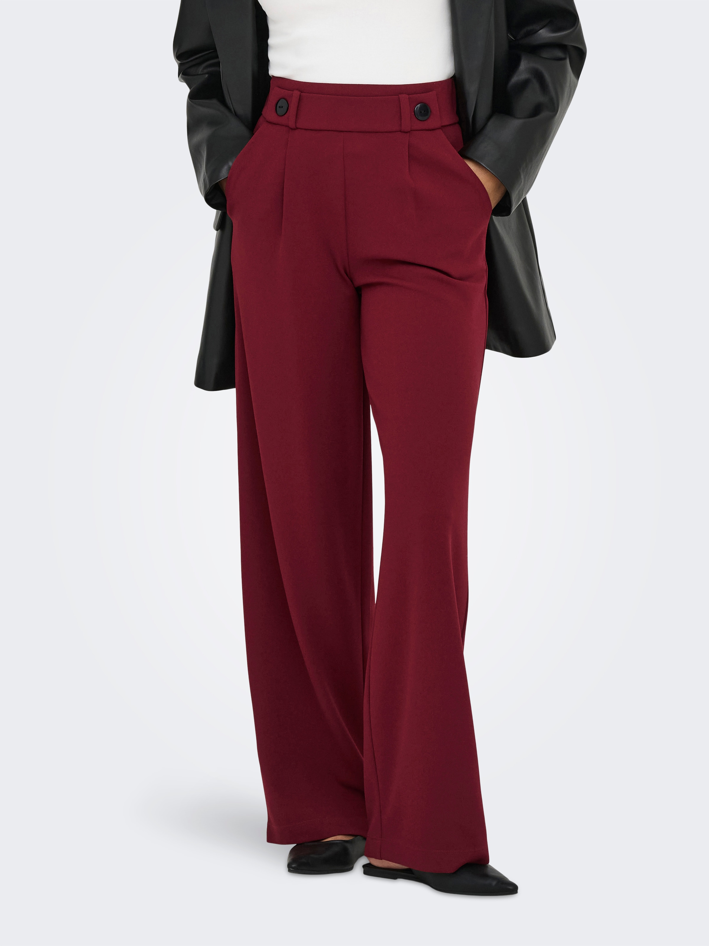 JDY Jerseyhose »JDYGEGGO NEW LONG PANT JRS NOOS«, mit dekorativem Riegel vorne am Bund