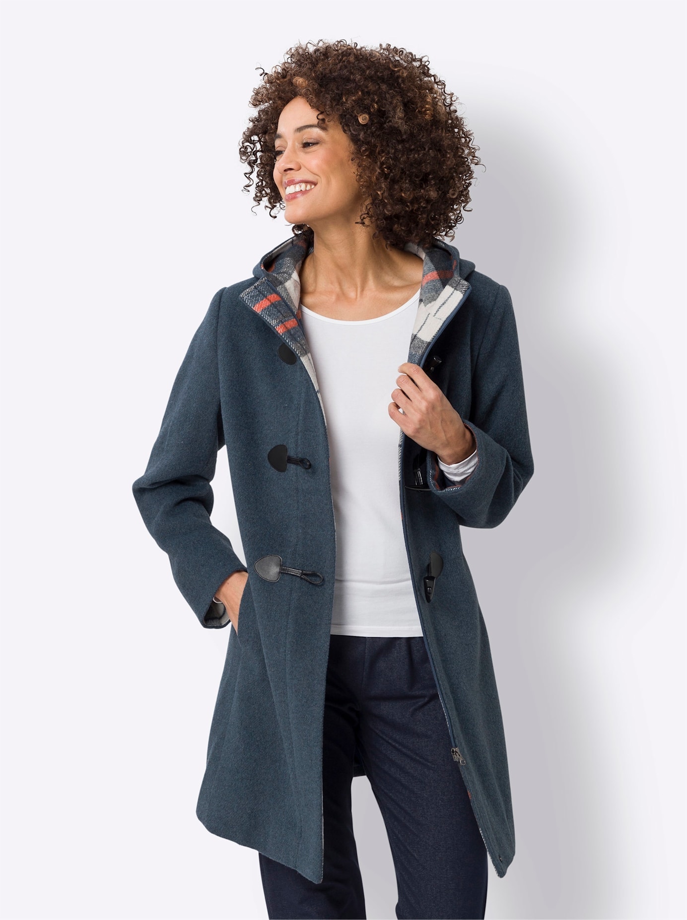 Classic Basics Langjacke, mit Kapuze