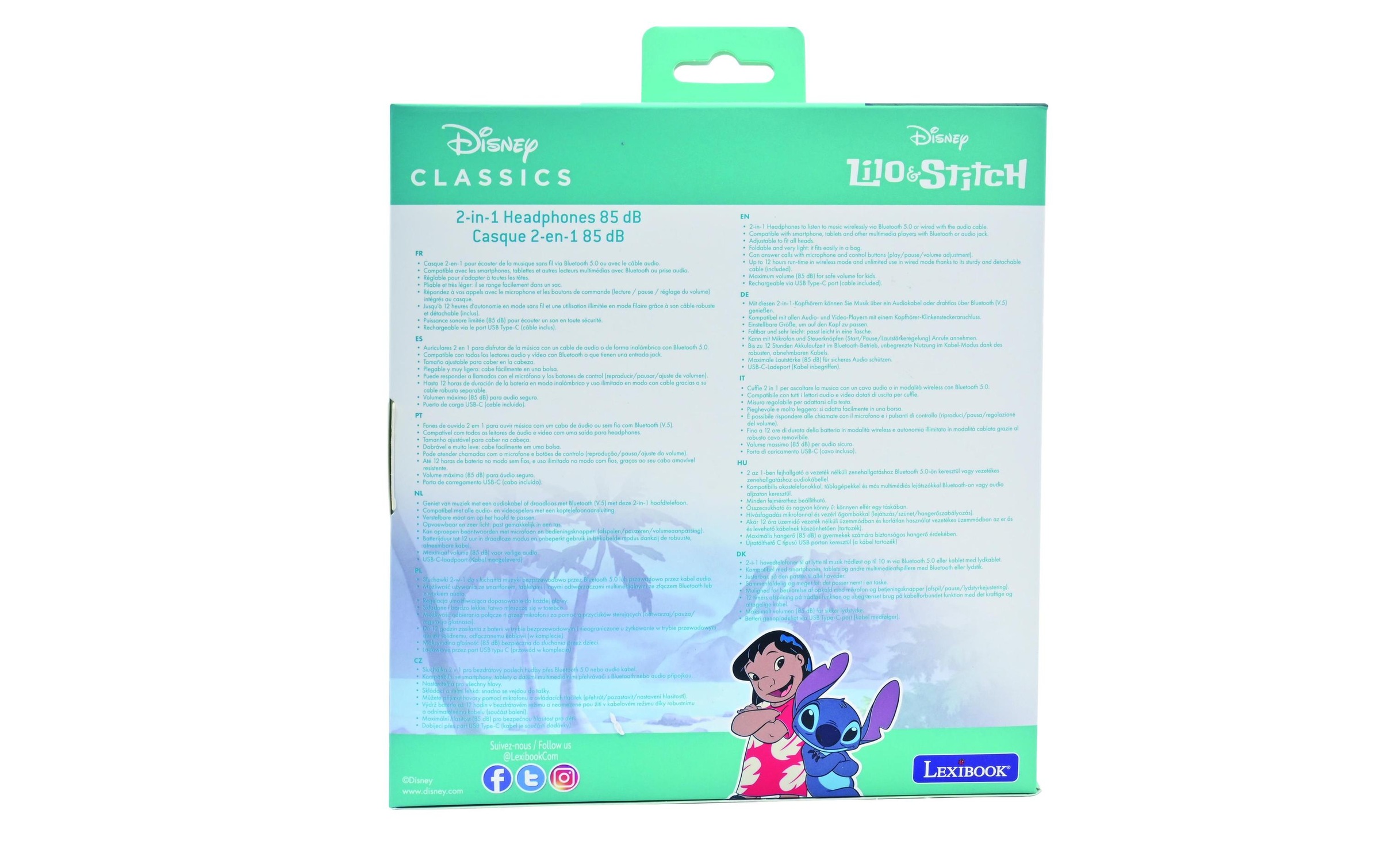 Lexibook® Bluetooth-Kopfhörer »Stitch Blau«