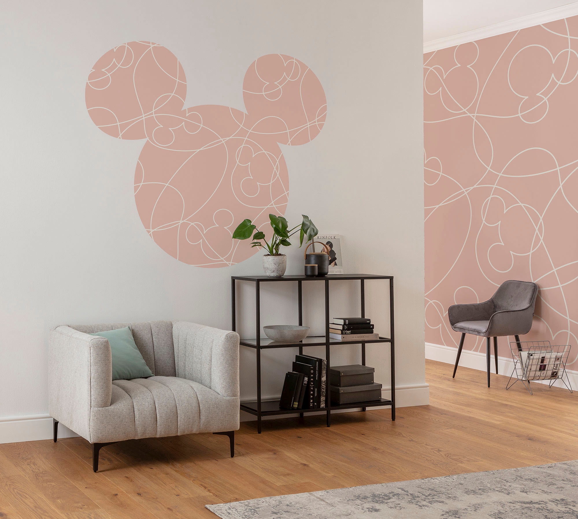 Komar Wandtattoo »Mickey Head Knotted - Grösse 125 x 125 cm«, (1 St.), rund und selbstklebend