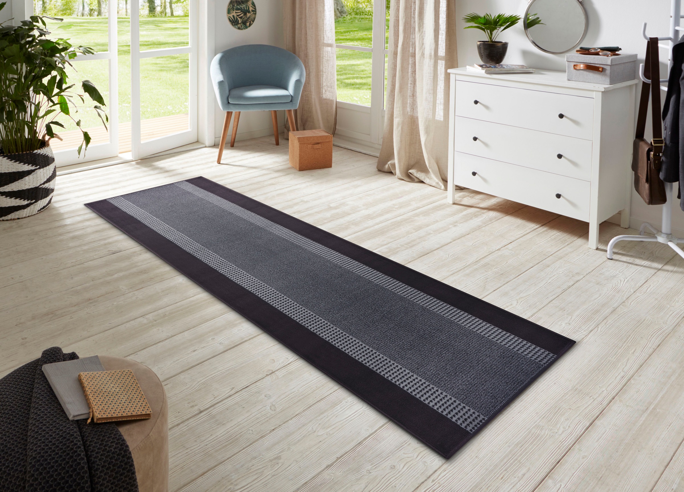 HANSE Home Teppich »Band«, rechteckig, 9 mm Höhe, Kurzflor, weich, Läufer Grössen, Wohnzimmer, Schlafzimmer, Esszimmer