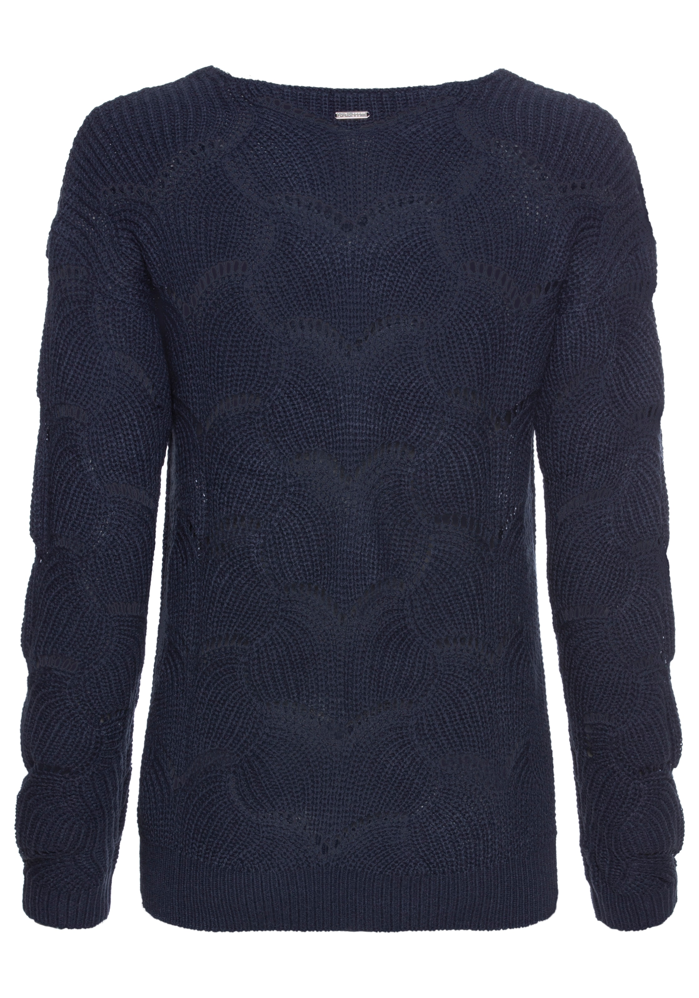 Laura Scott V-Ausschnitt-Pullover, mit modischem Strickmuster - NEUE FARBEN