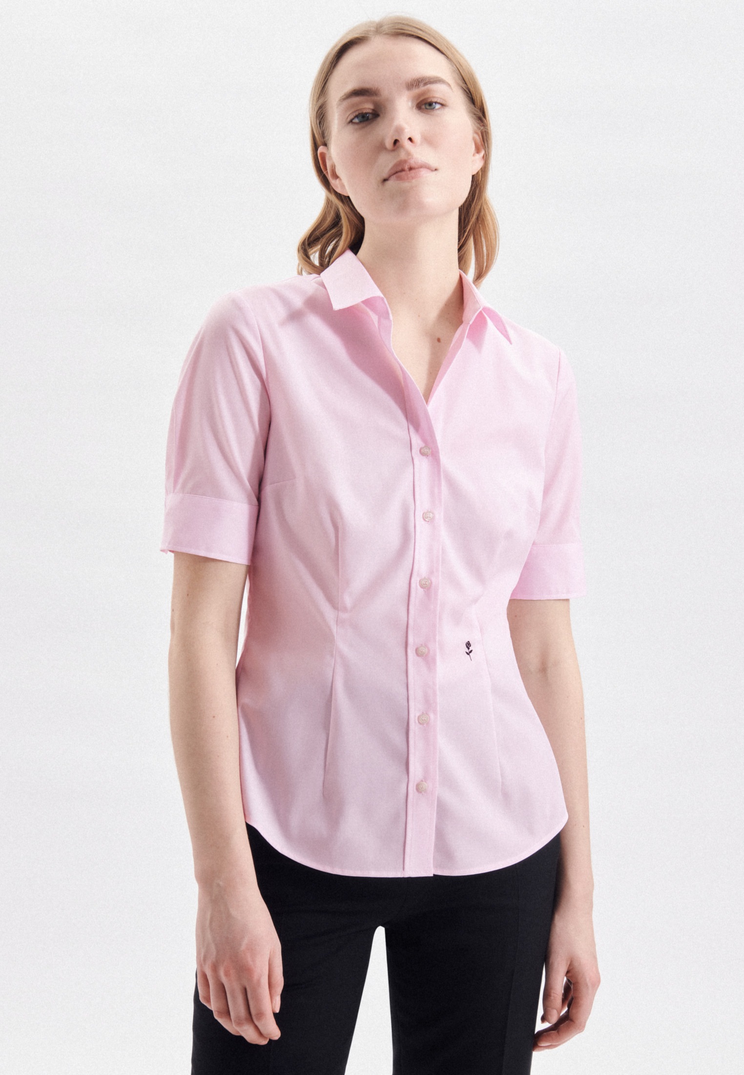 seidensticker Hemdbluse »Schwarze Rose« 1/2 Kragen Uni