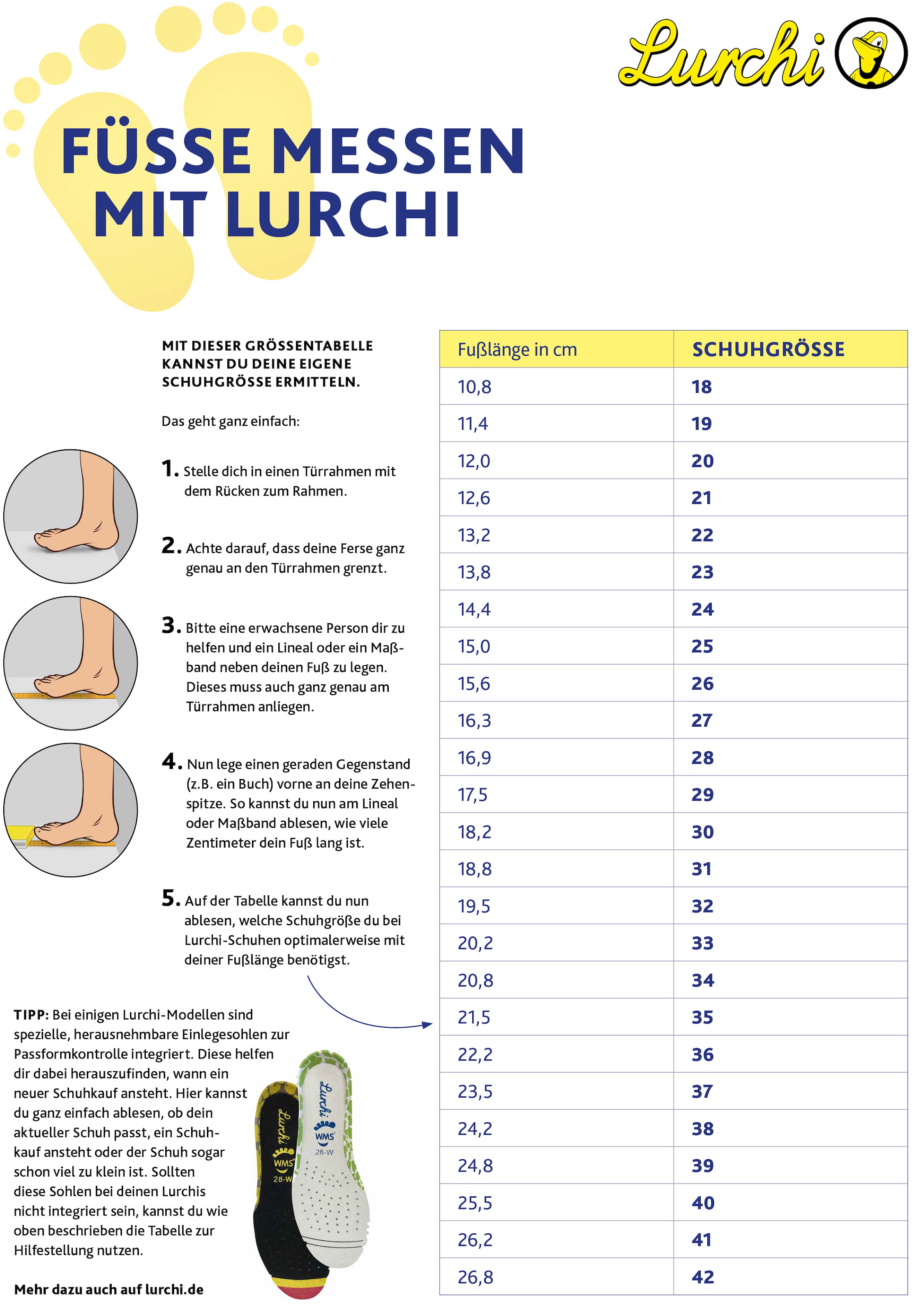 Lurchi Snowboots »Flipp«, Winterboots mit Glitzerbesatz, Grössenschablone zum Download