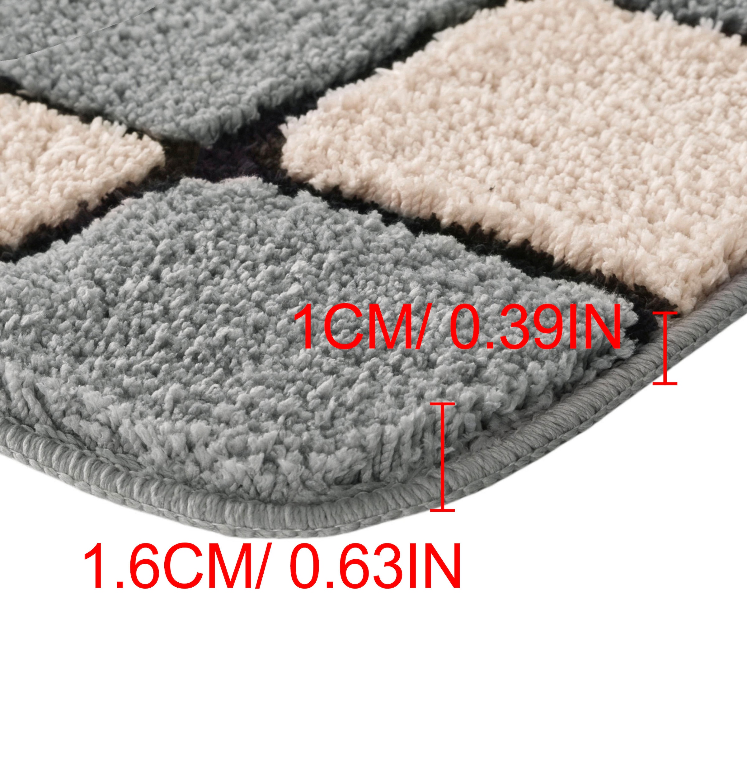 my home Badematte »Melli«, rutschhemmend beschichtet, fussbodenheizungsgeeignet, Badteppich, mit Muster, karierte Badematte