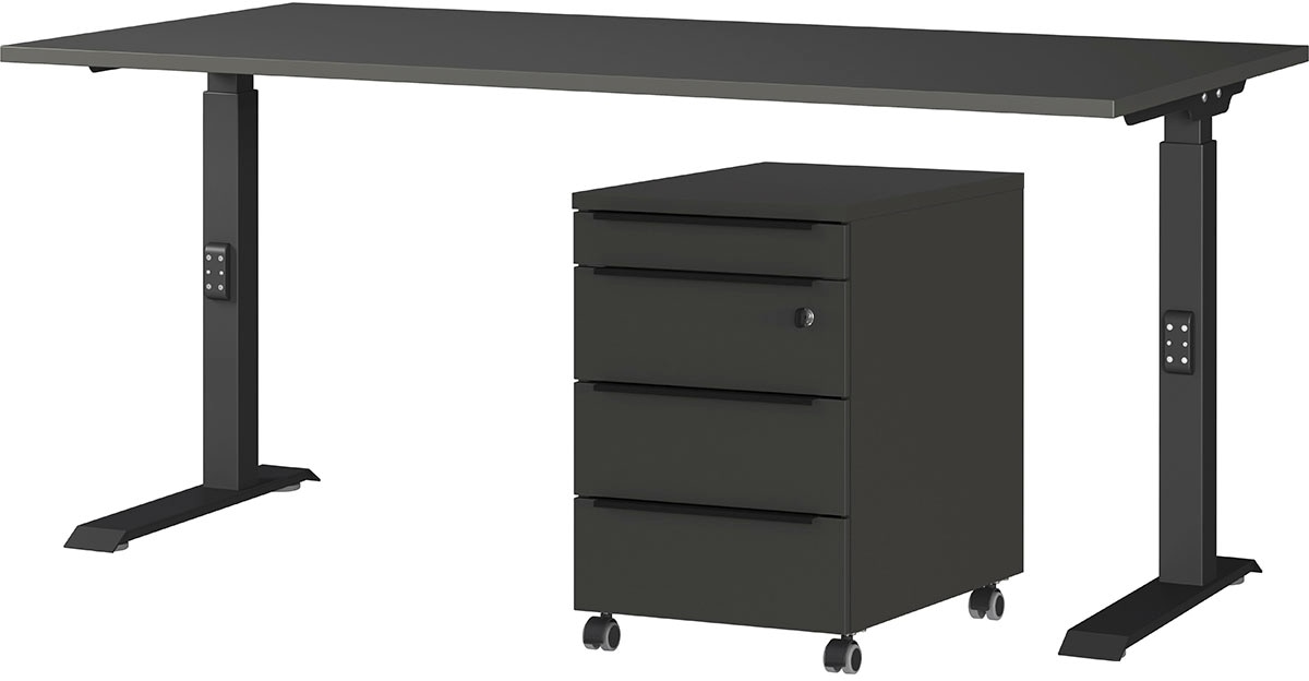 GERMANIA Büromöbel-Set »Mailand« 2 tlg. inkl. Schreibtisch und Rollcontainer