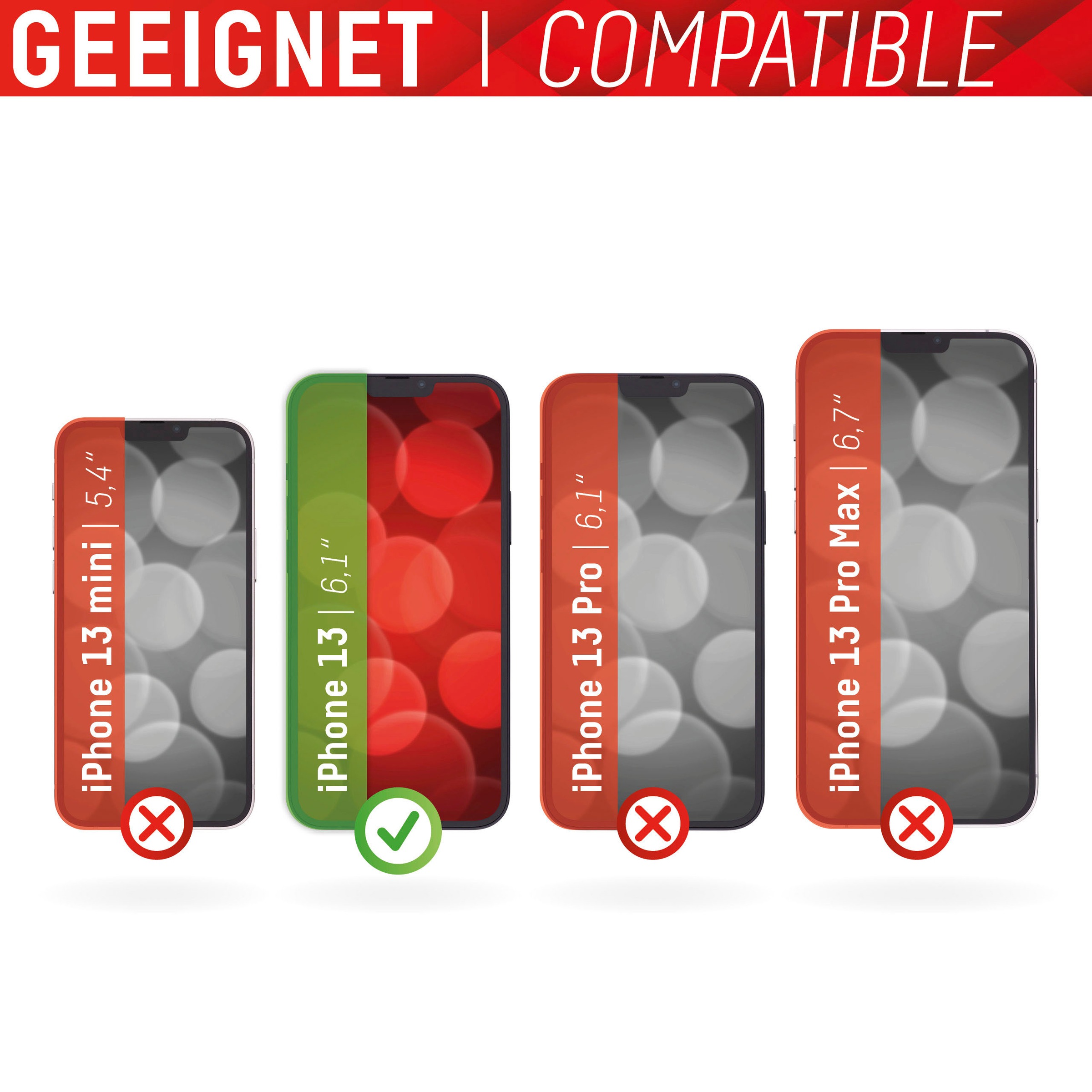 Displex Displayschutzfolie »DISPLEX Real Glass + Case für iPhone 13«