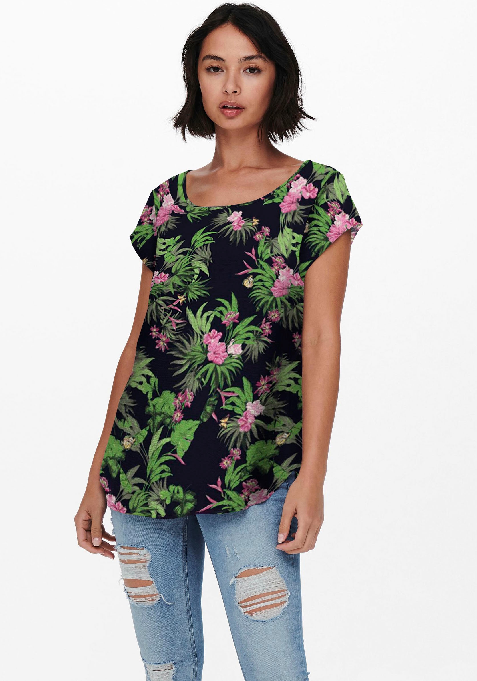 ONLY Shirtbluse »ONLNOVA LIFE S/S TOP AOP PTM« kaufen