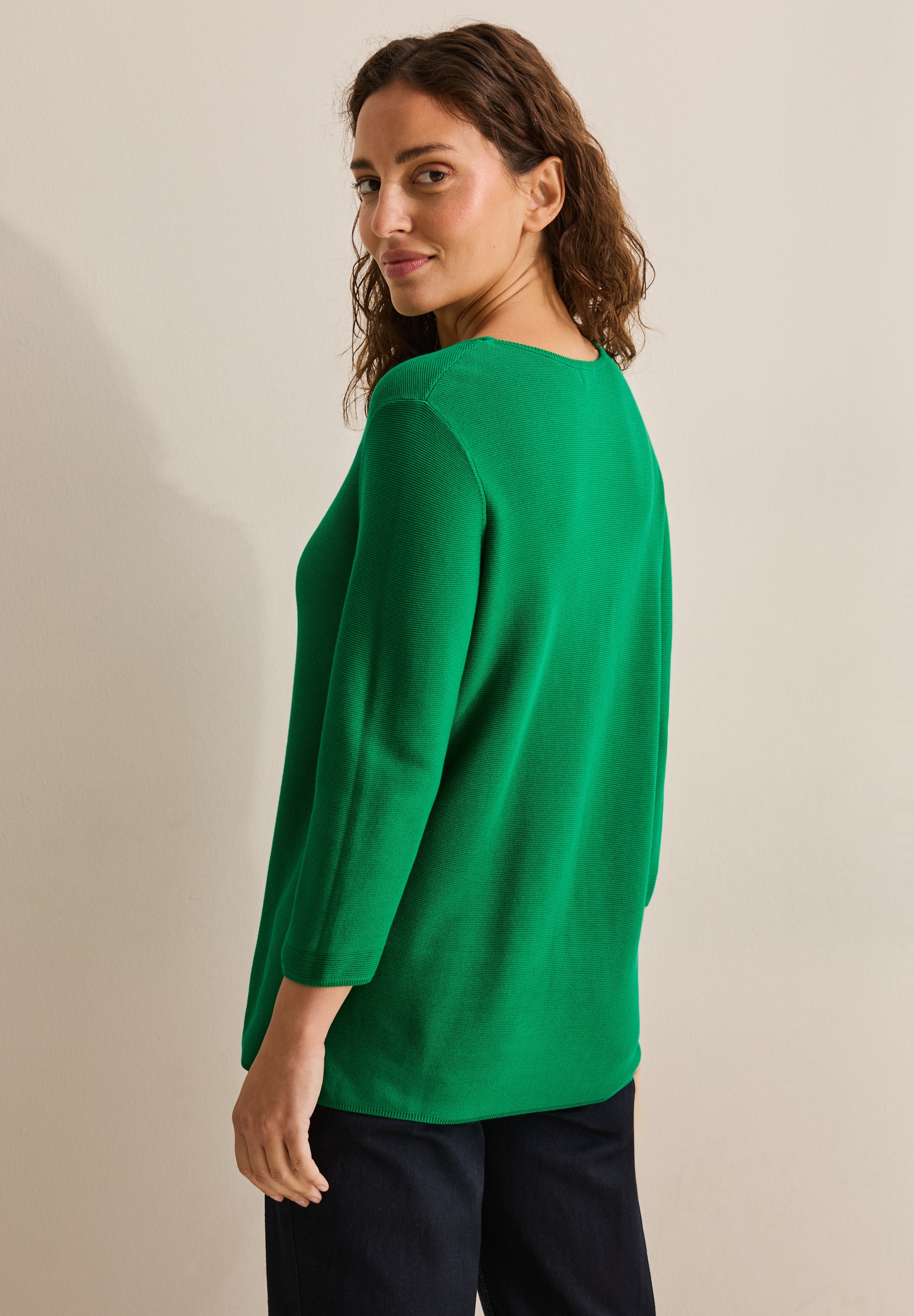 Cecil Strickpullover, mit 3/4-Arm und Rundhals