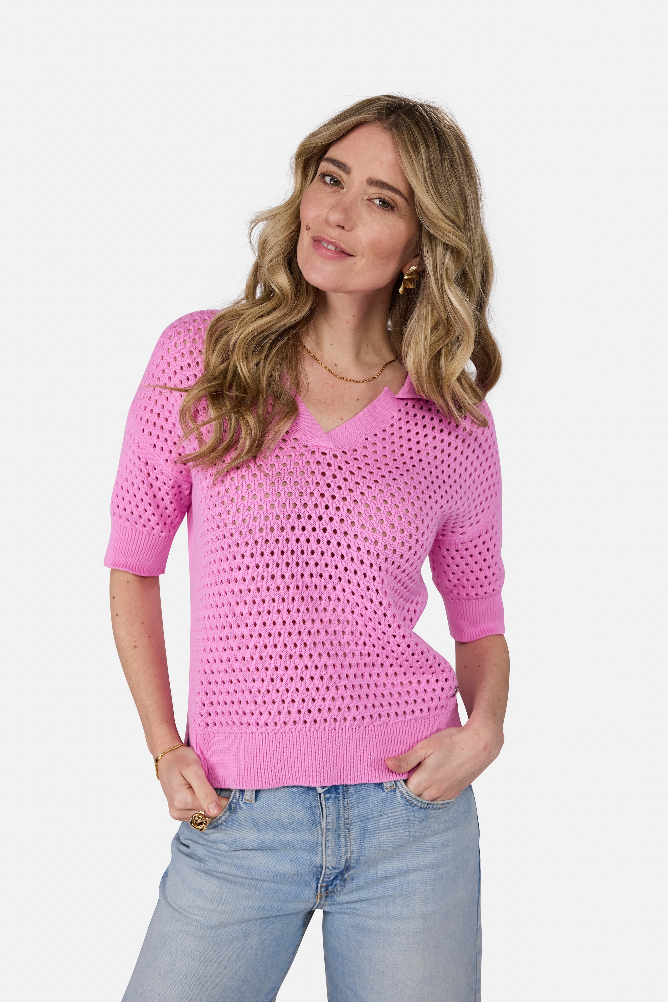 Lieblingsstück Strickpullover »PinsaL« mit Polokragen