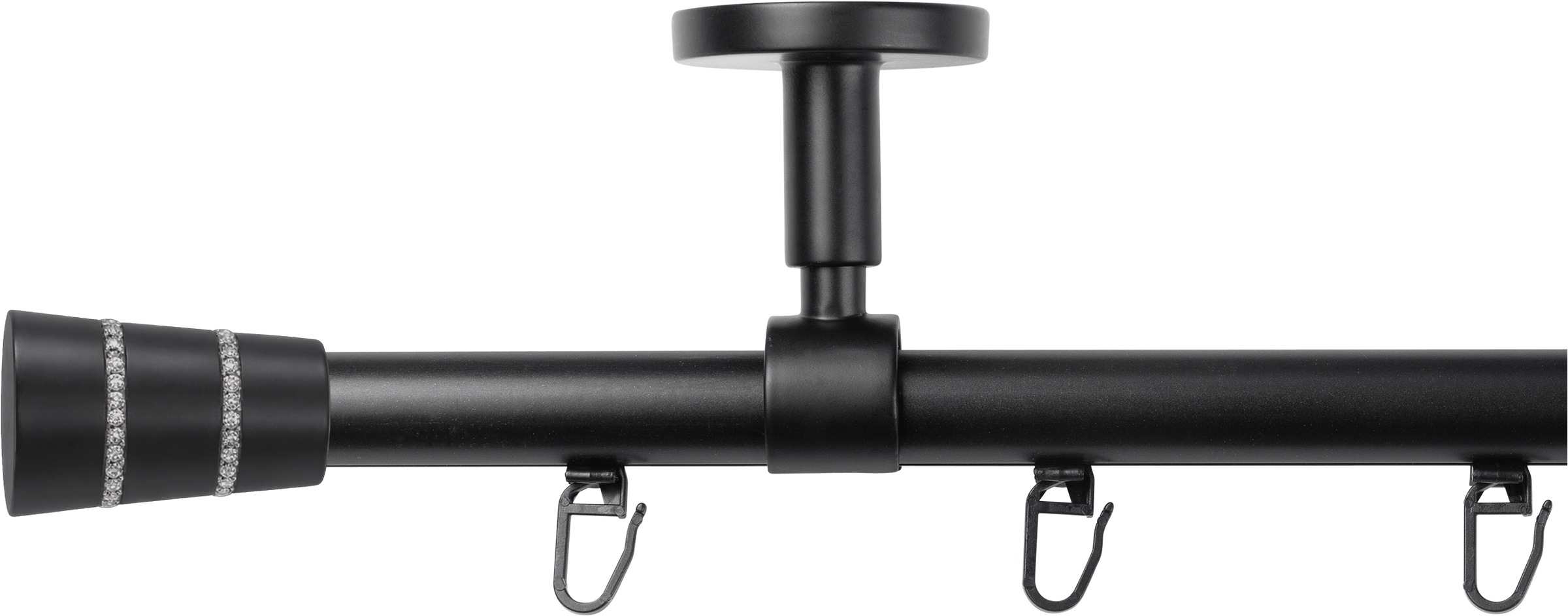SN DECO GROUP Gardinenstange "Gardinenstange Innenlauf Rennes Ø 19 mm, 1-läufig, Fixmass, verschraubt" Ø 19 mm Fixmass;kürzbar