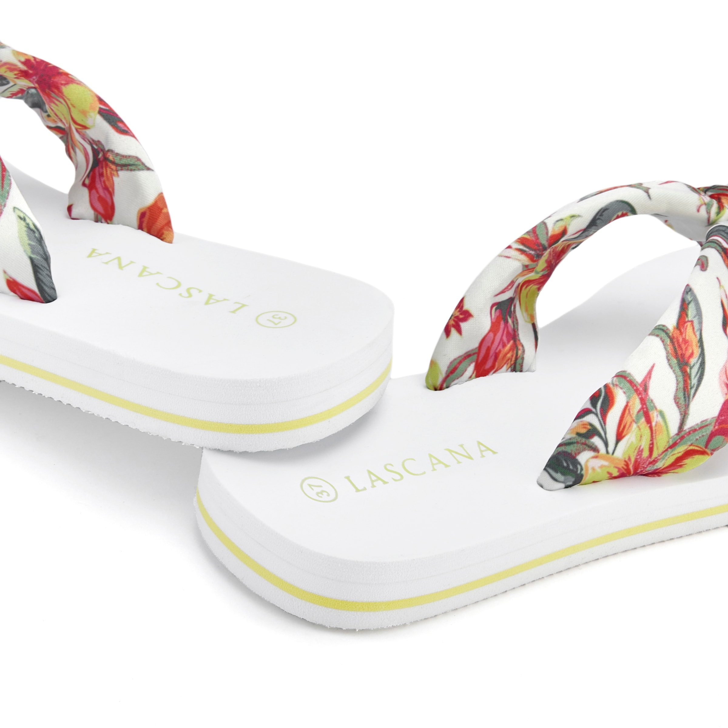 LASCANA Badezehentrenner, Sandale, Pantolette, Badeschuh ultraleicht mit softem Band VEGAN
