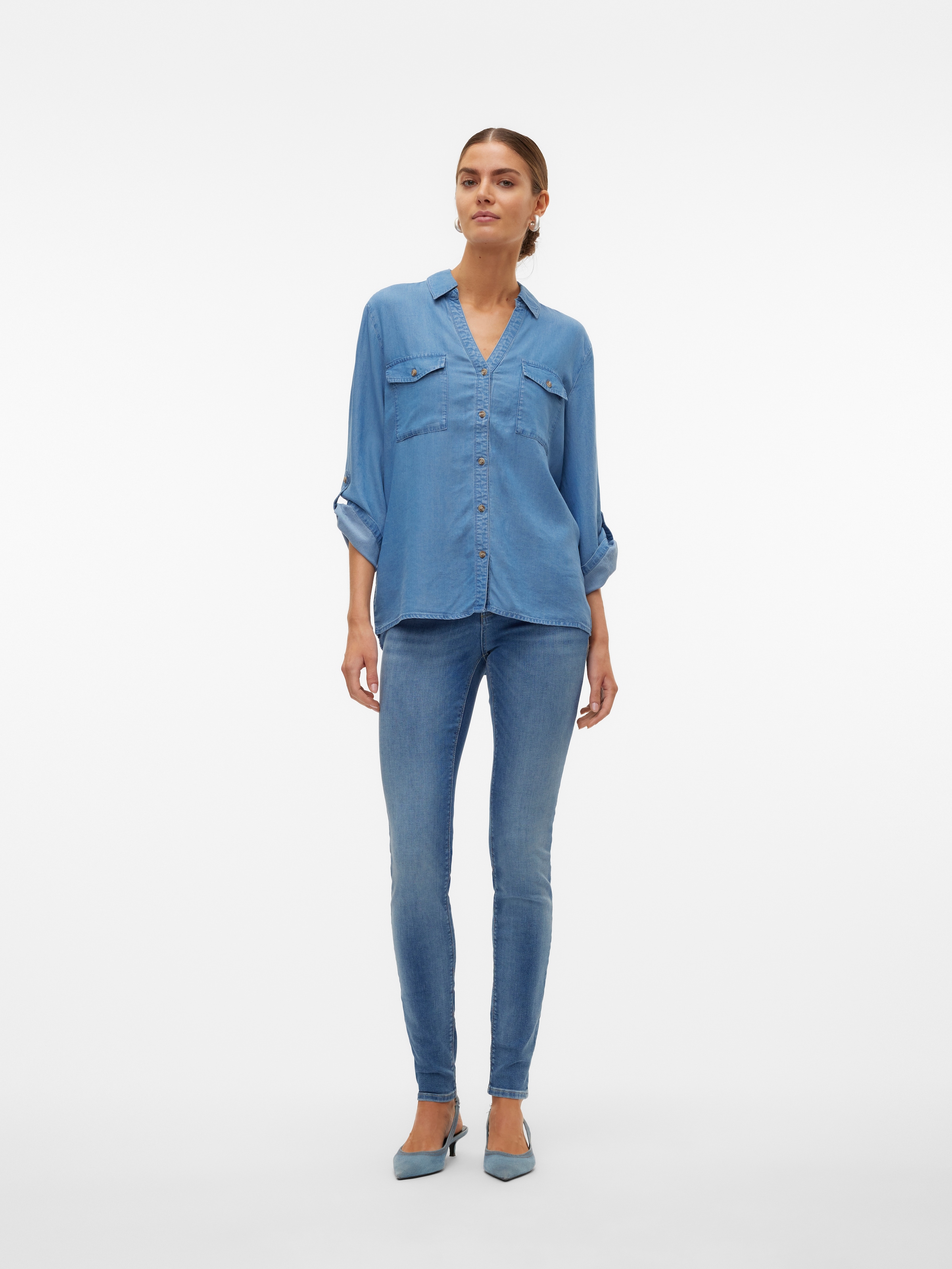 Vero Moda Hemdbluse »VMBREE 7/8 SLEEVE LOOSE TENCEL SHIRT GA«