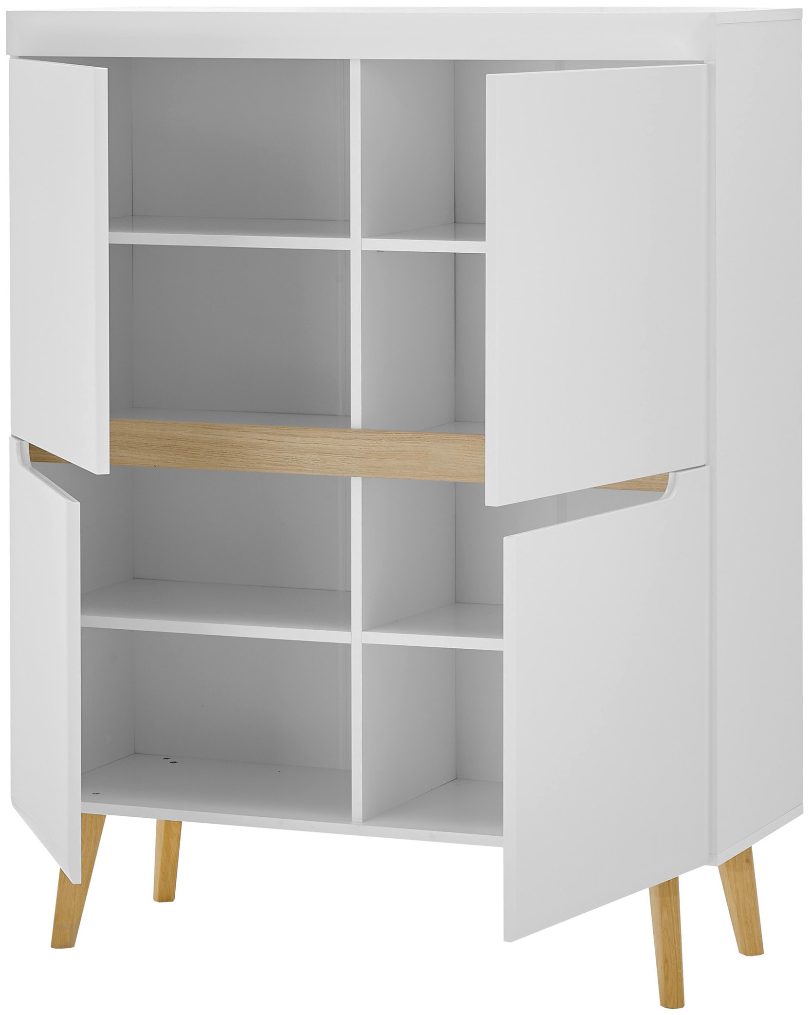 INOSIGN Wohnwand »Torge, Anbauwand, Schrankwand, Mediawand, Wohnzimmer-Set«, (4 St.), enthält Lowboard, Sideboard, Highboard + Wandboard, 361 cm breit