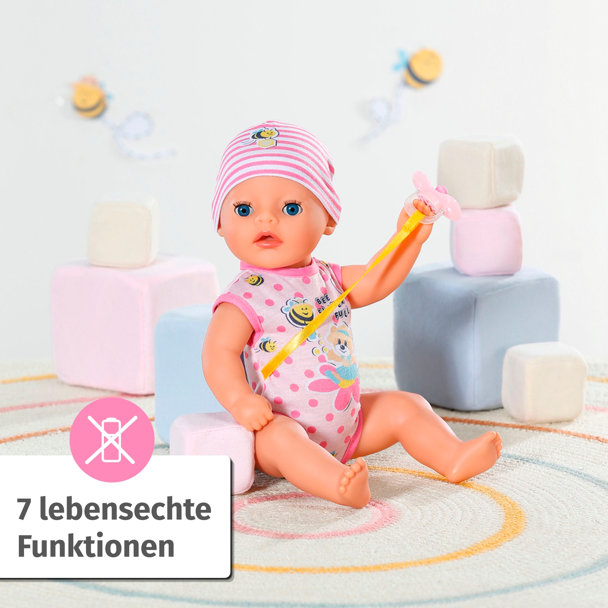 Baby Born Babypuppe »Little Baby Girl 36 cm«, mit 7 Funktionen