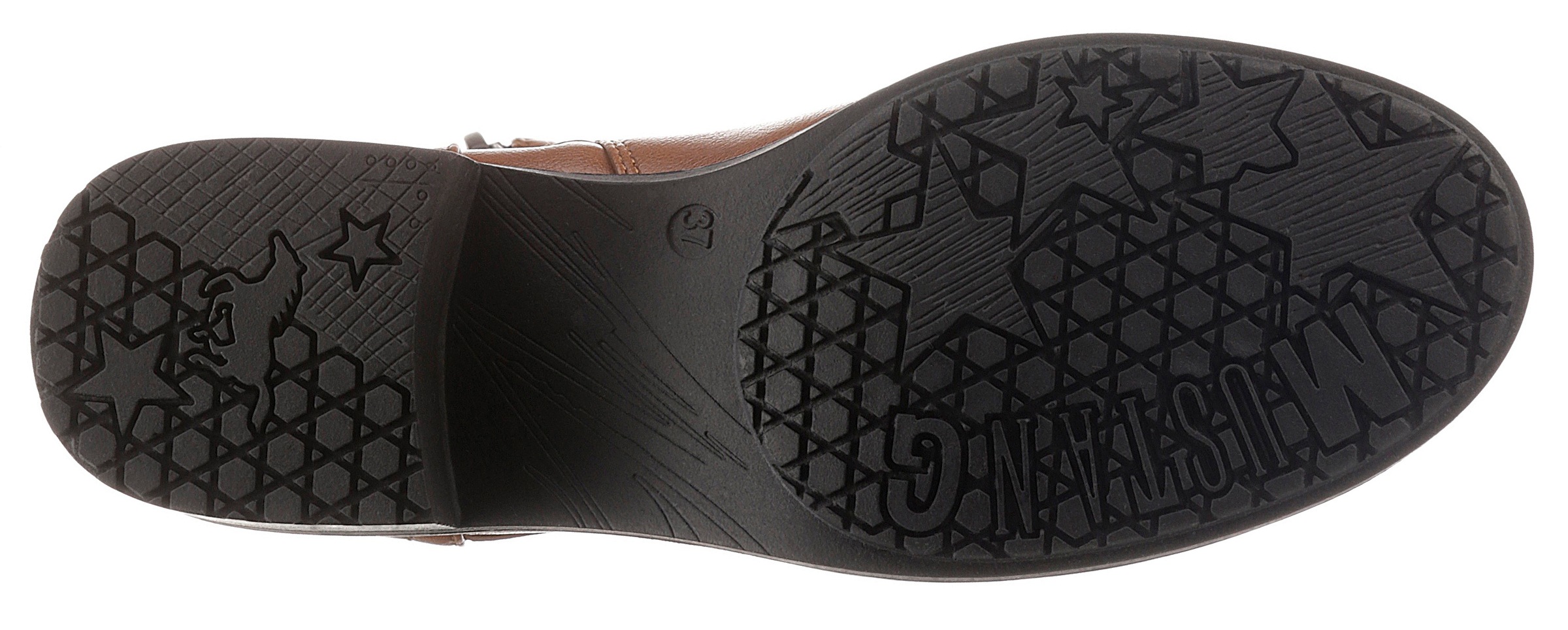 Mustang Shoes Schnürstiefelette, Schnürboots, Blockabsatz, mit praktischem Innenreissverschluss