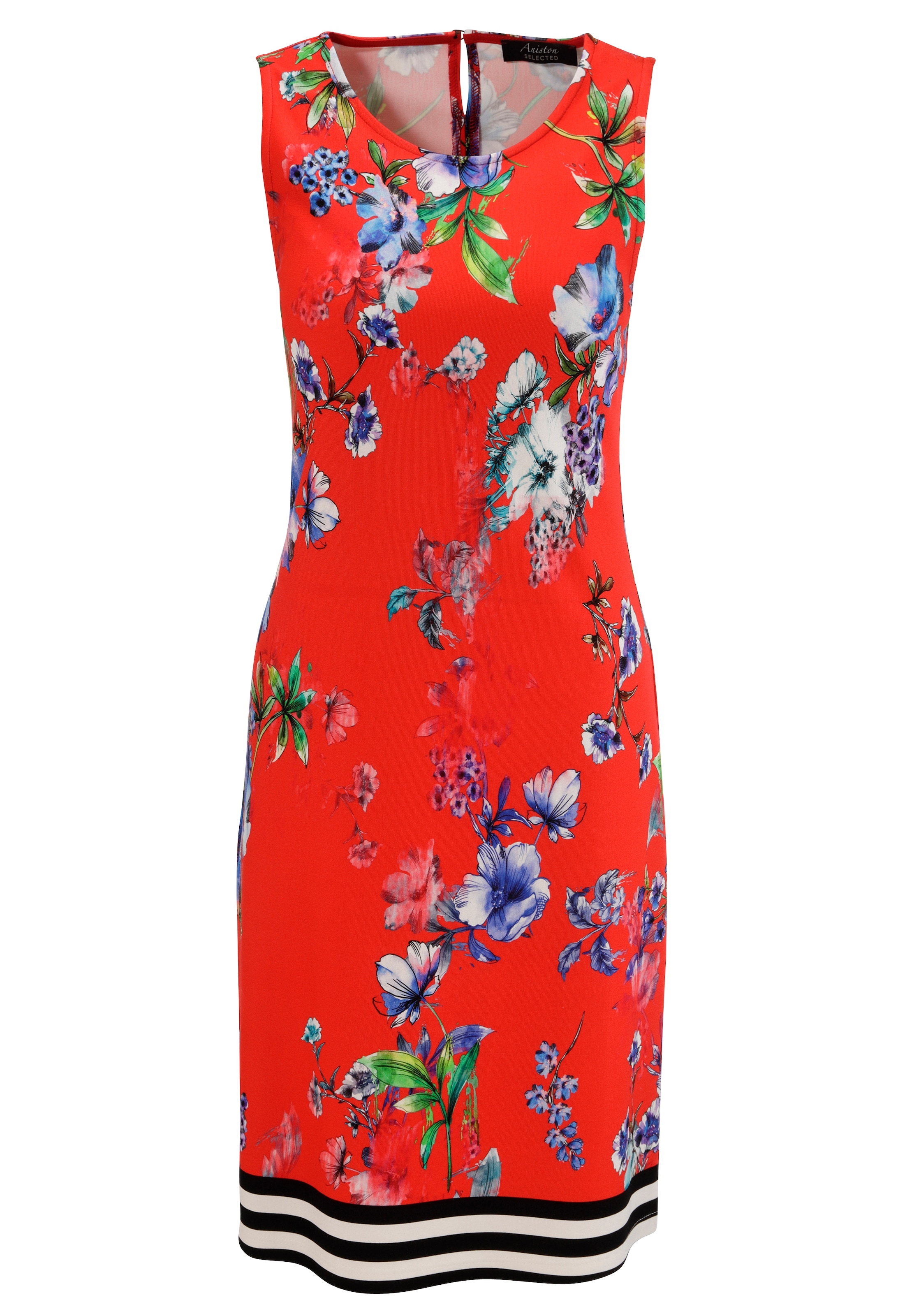 Aniston SELECTED Sommerkleid, mit farbharmonischem Blütendruck - NEUE KOLLEKTION