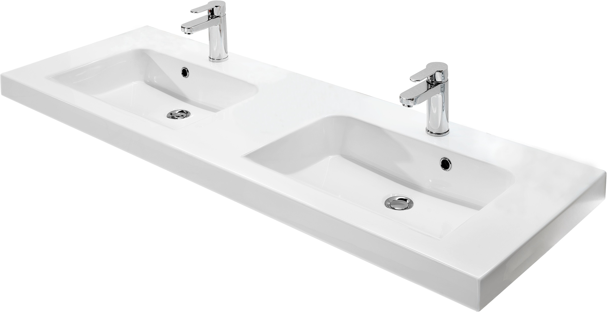 Saphir "Serie Balto Mineralmarmor-Waschtisch mit Unterschrank, 147,8 cm breit" 2 Stk. tlg. Doppel-Waschplatz mit 4 Schubladen, in verschiedene Ausführungen
