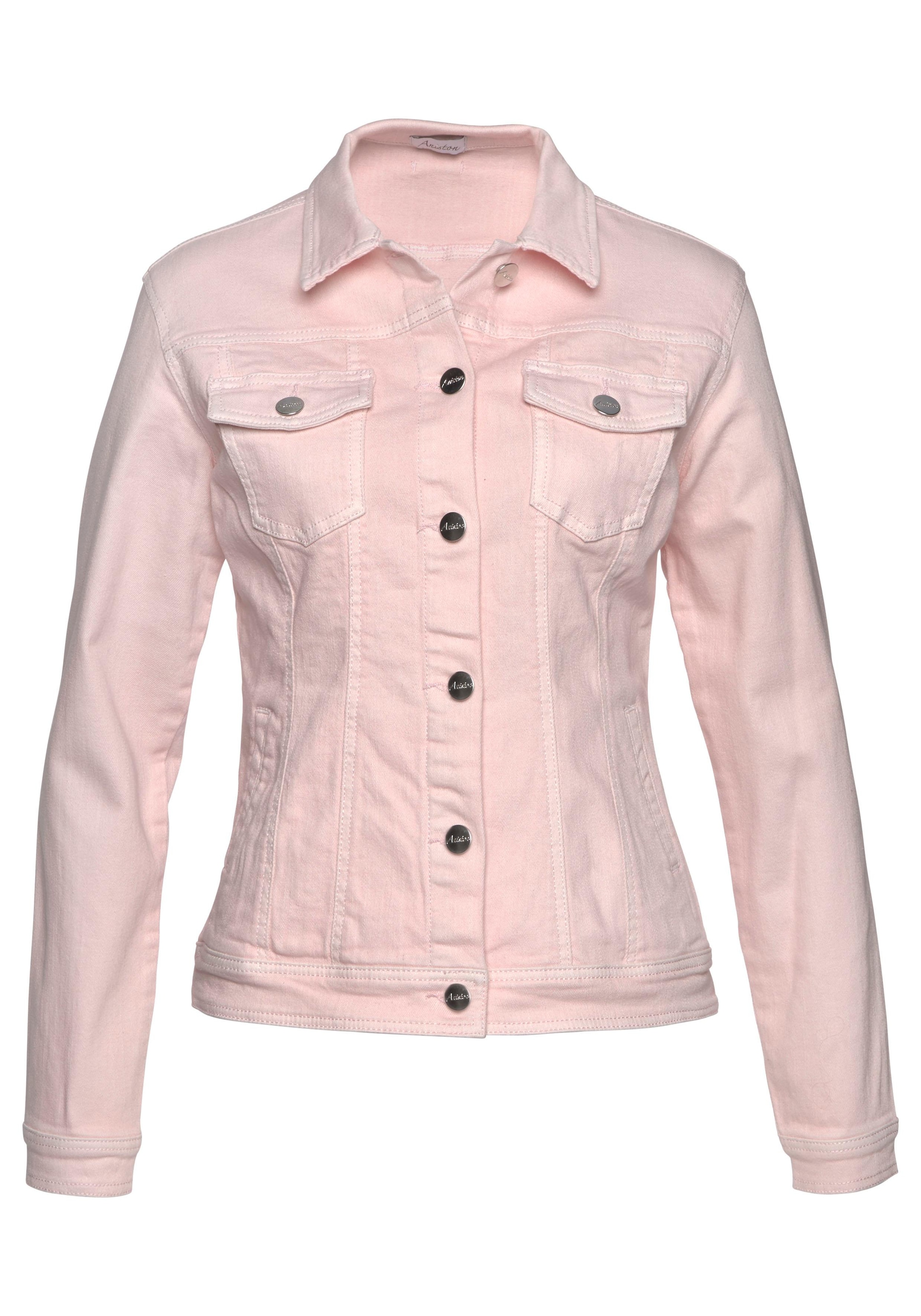 Aniston CASUAL Jeansjacke, in zartem Pastell