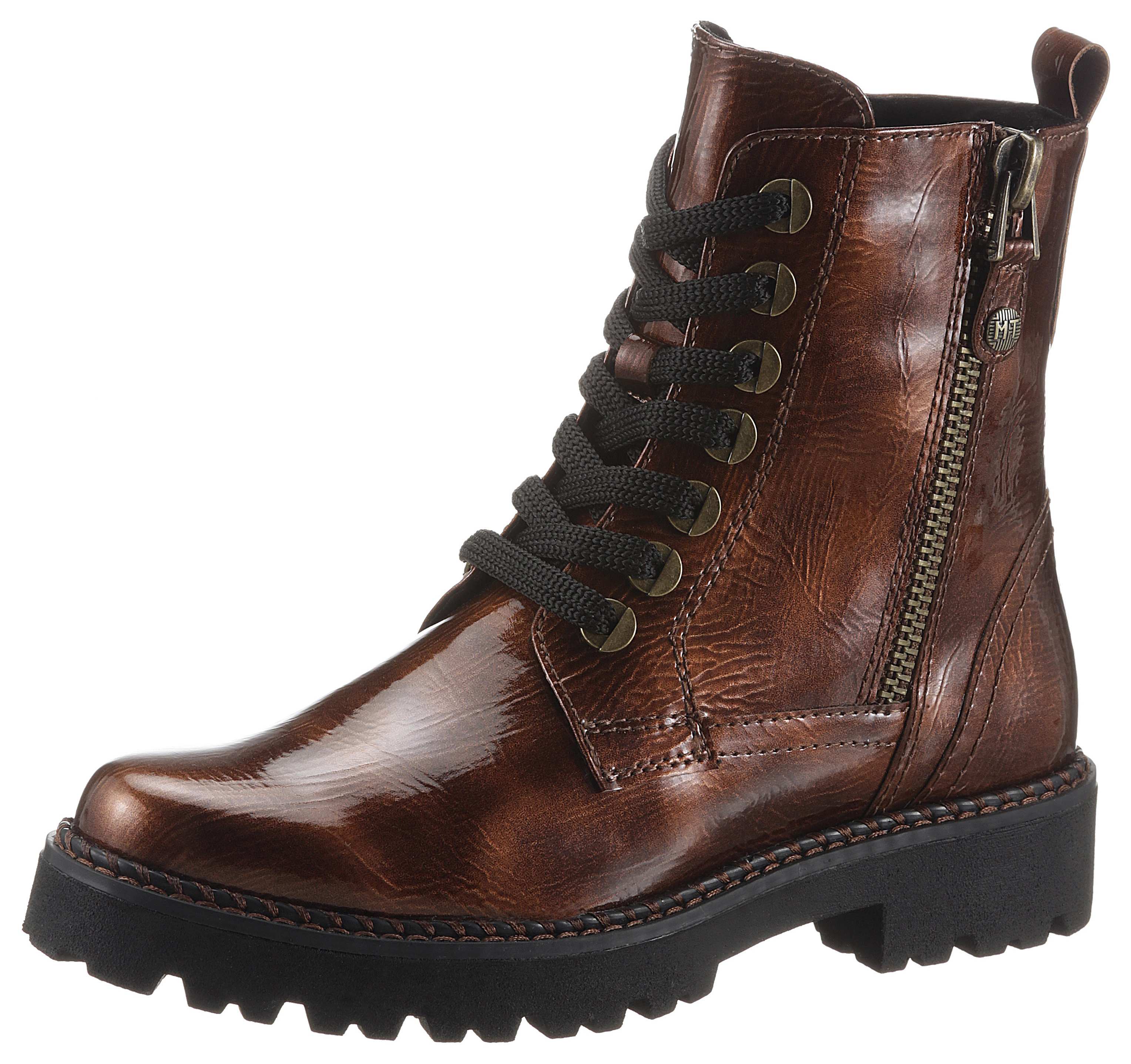 Schnürboots, im glänzenden Look