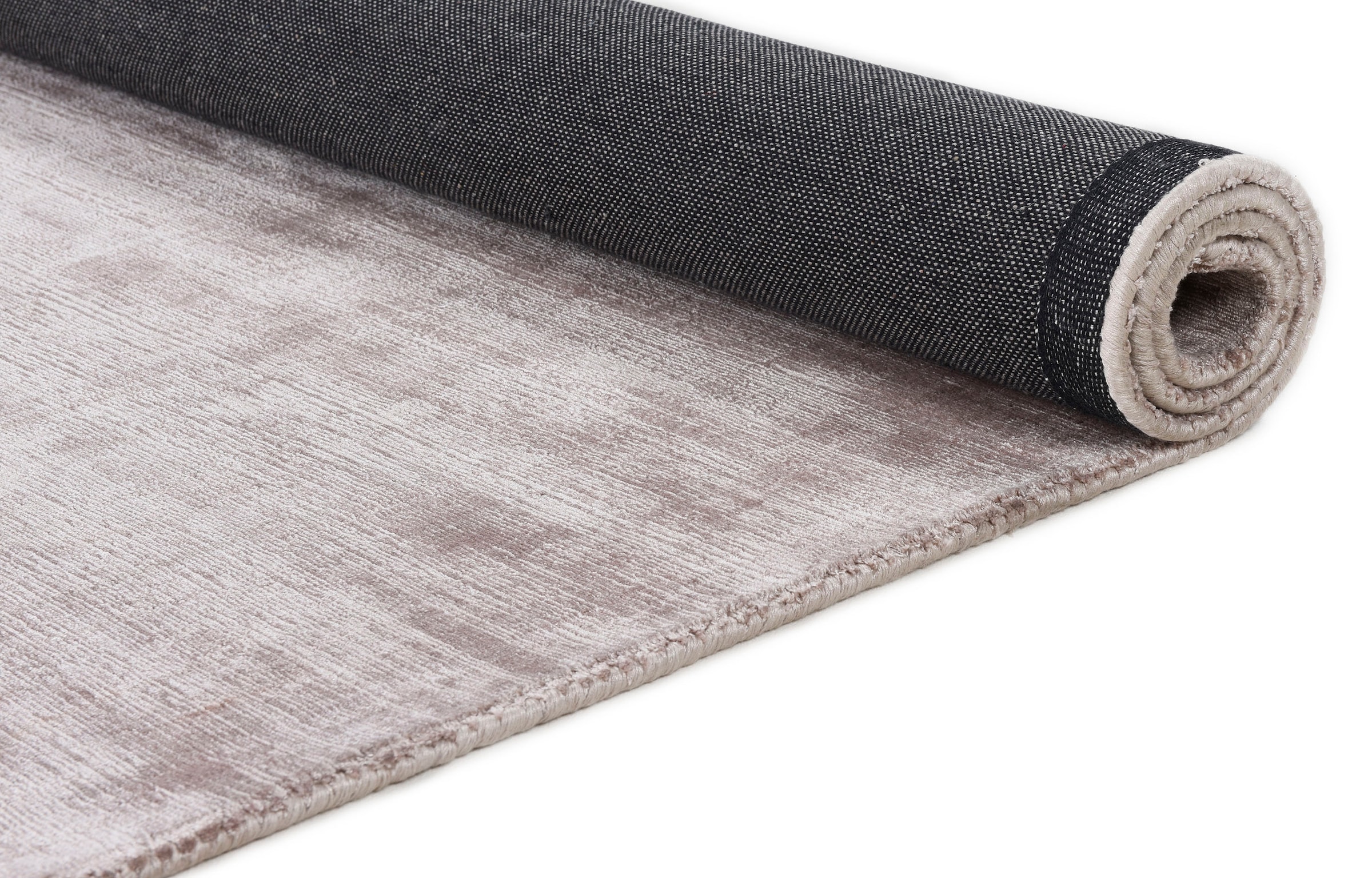 TOM TAILOR HOME Teppich »Shine uni«, rechteckig, 8 mm Höhe, Handweb Teppich, 100% Viskose, handgewebt, mit elegantem Schimmer