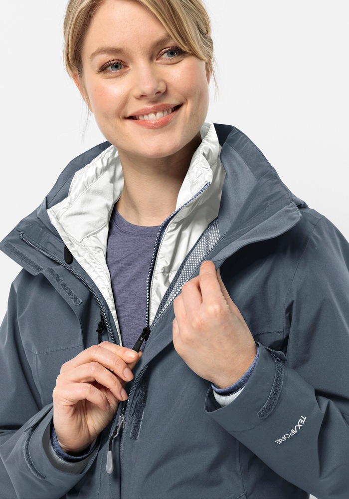 Jack Wolfskin 3-in-1-Funktionsjacke »LUNTAL 3IN1 JKT W«, mit Kapuze
