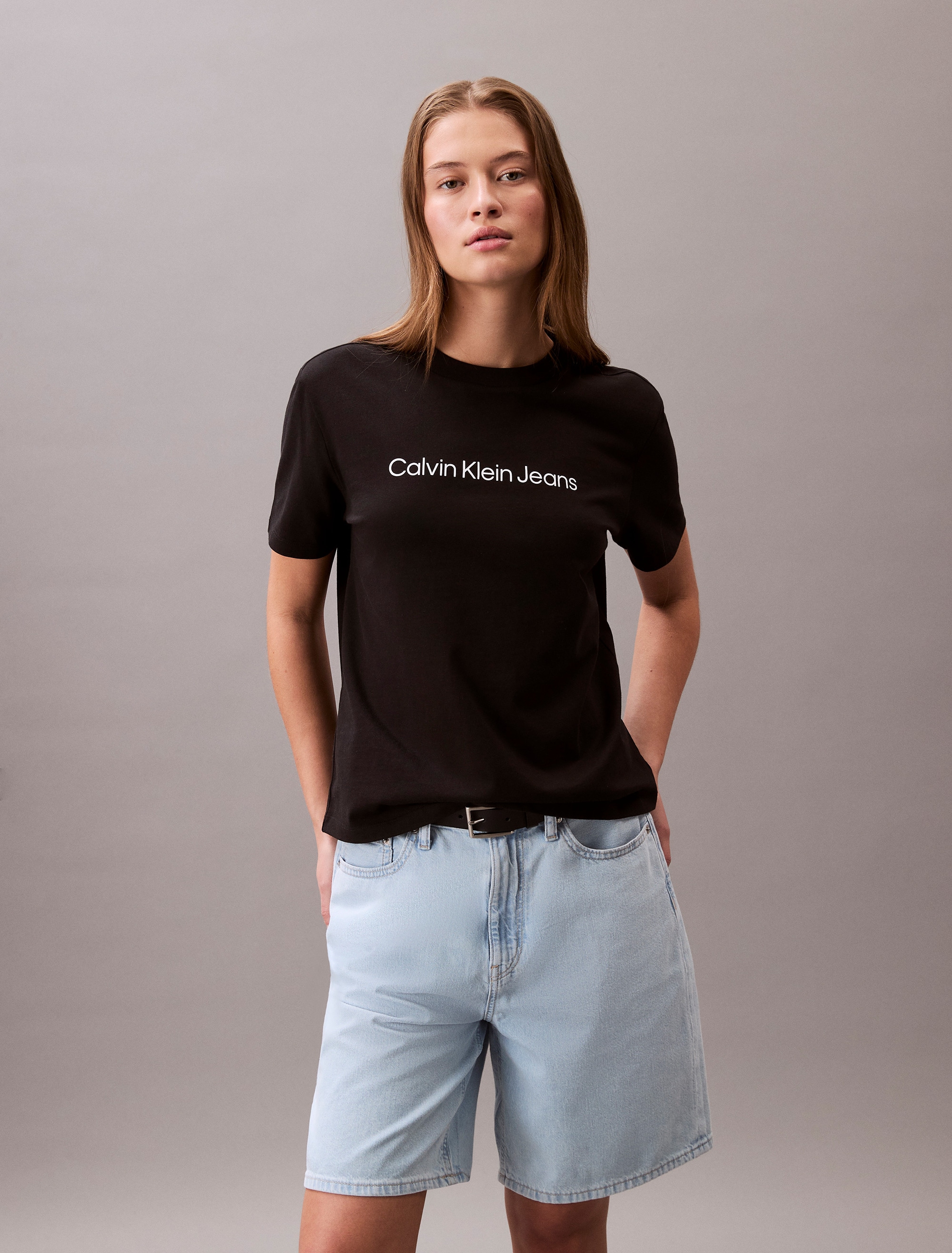 Calvin Klein Jeans T-Shirt »A- INST. LOGO CLASSIC TEE SS« mit Logoschriftzug