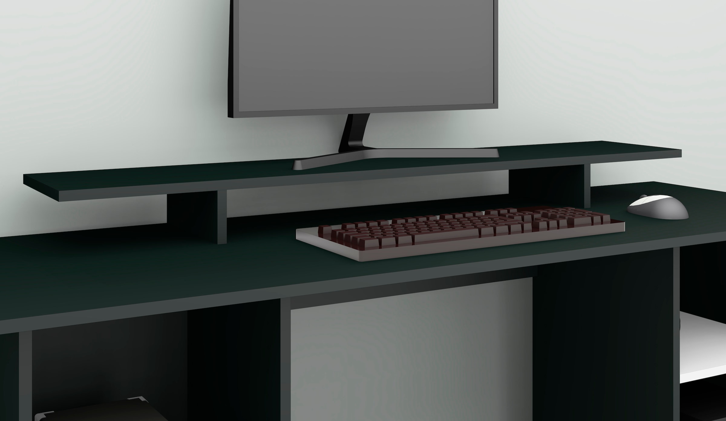 ❤ borchardt im Schreibtischaufsatz Jelmoli-Online modernen im in Germany Shop Monitorständer, »Kai«, entdecken Möbel Bildschirmerhöhung Design, Made