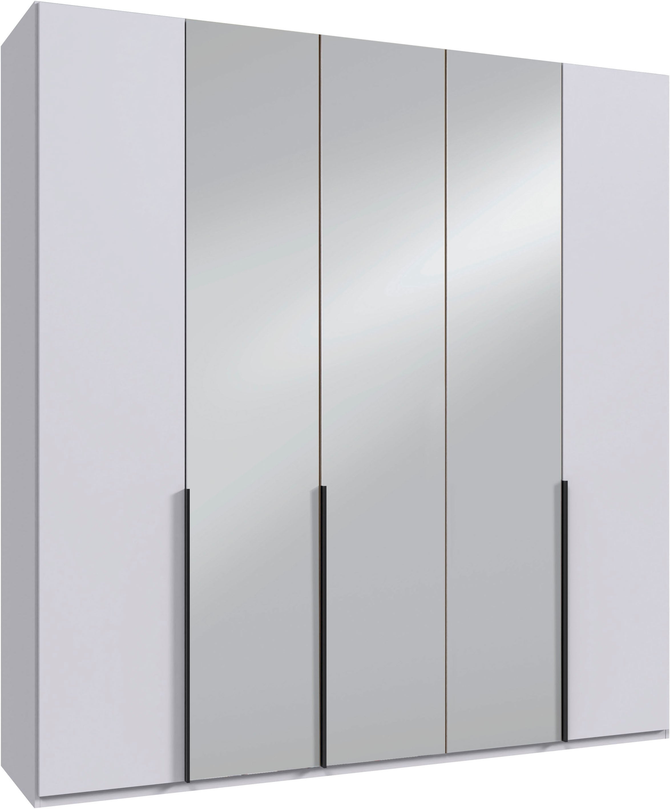 Wimex Kleiderschrank »Mugano,in 5 Breiten,2 Höhen,2 Tiefen, viele Farben, Made in Germany« in Basic oder Premium Ausstattung, mit langen Griffen aus Metall, mit oder ohne Spiegel