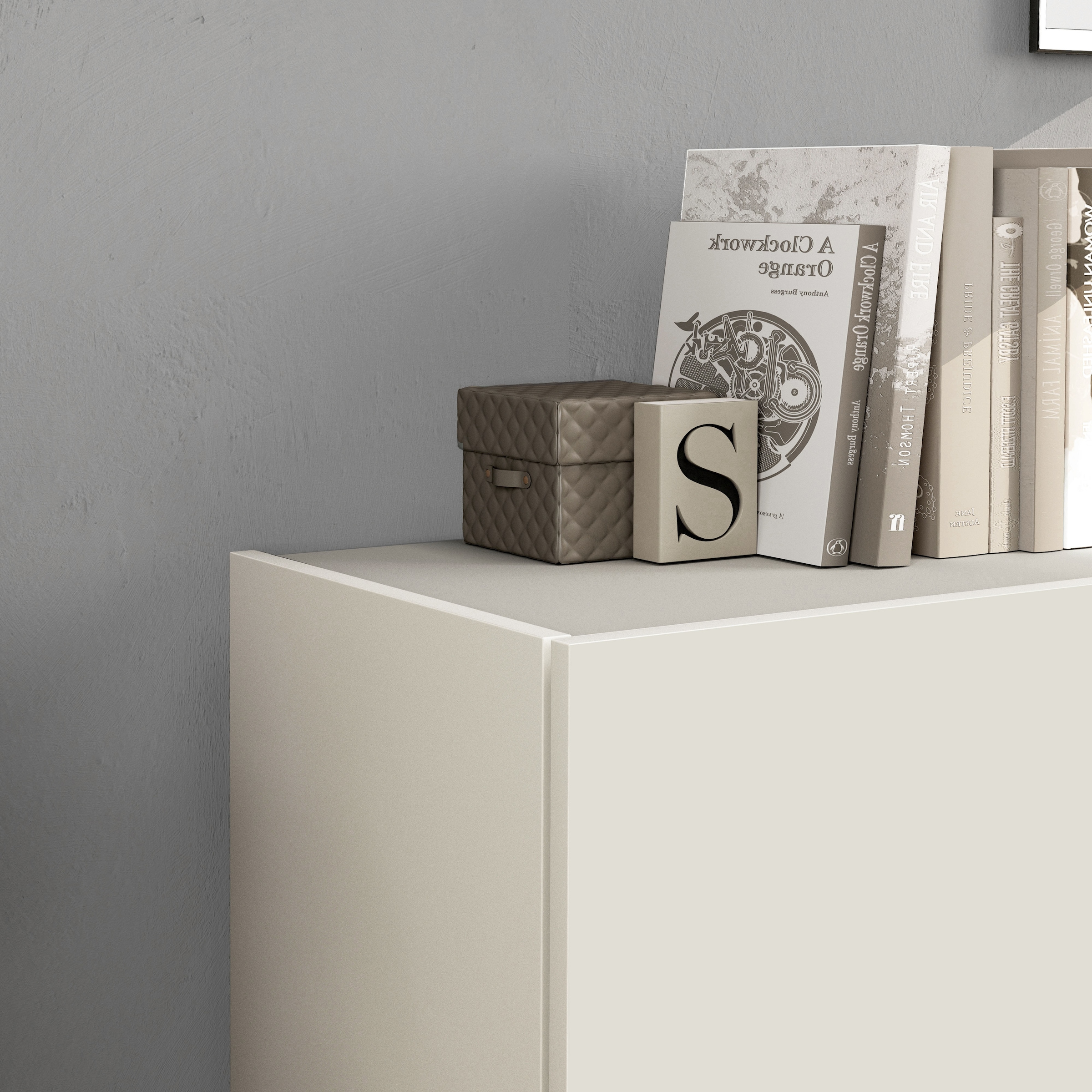 INOSIGN Highboard »VELA, Highboard, Höhe 120 cm,Design mit schrägen Türen«, (1 St.), Made in Italy, Masse-B/T/H: 100x35x120,hohes Sideboard,Anrichte,Kommode