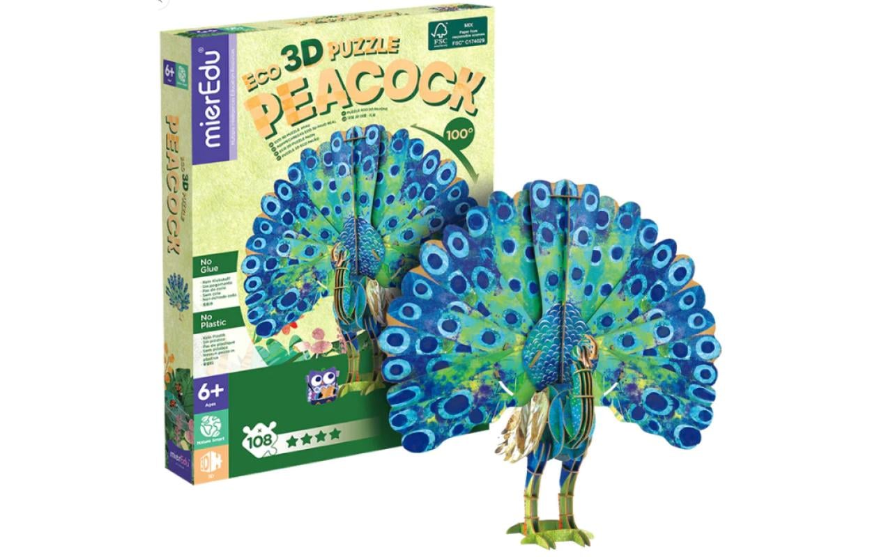 3D-Puzzle »mierEdu Eco – Der Pfau«