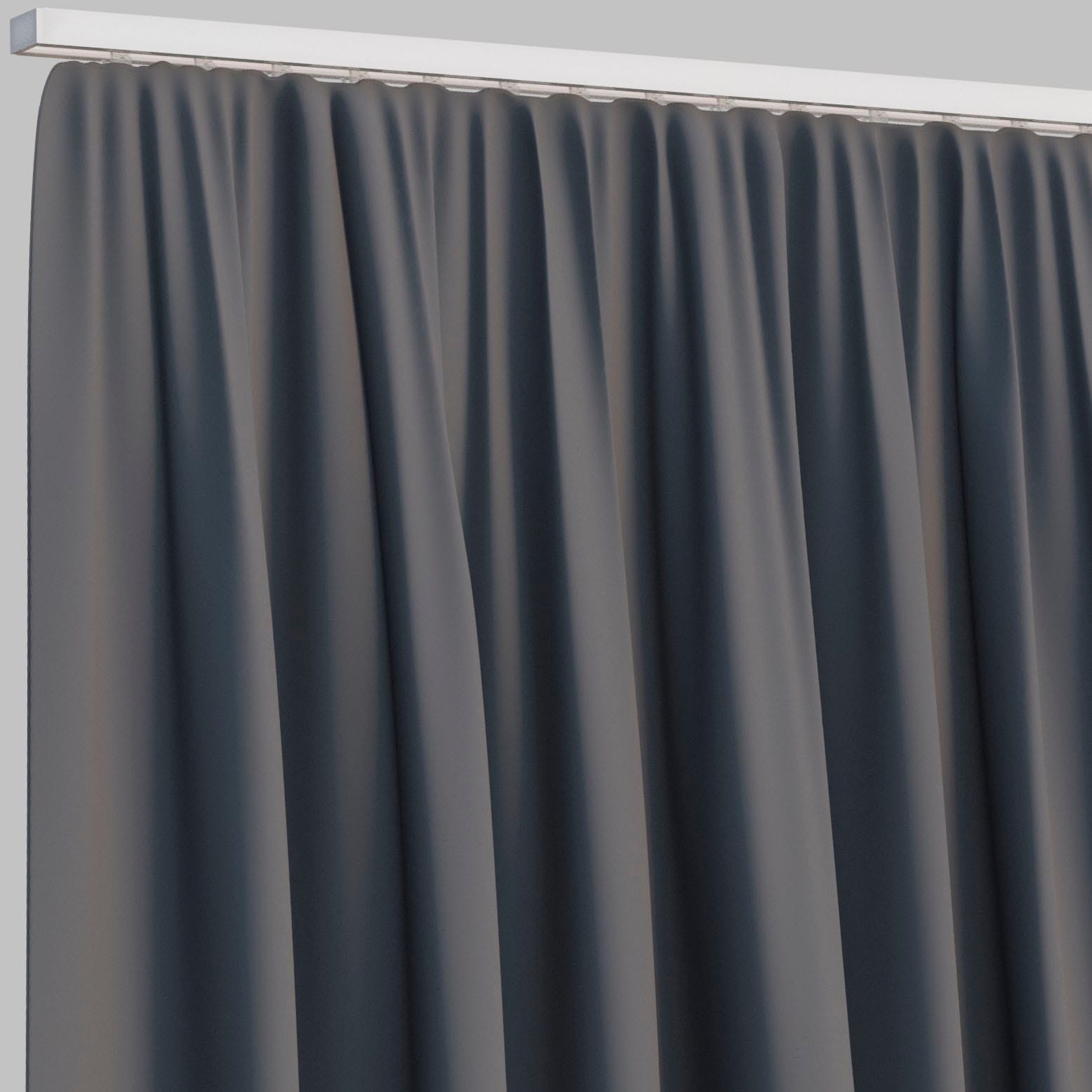 indeko Schienensystem »Objektschiene«, 1 läufig-läufig, Wunschmasslänge, Innenlauf Gardinenschiene, Komplett-Set inkl. Gleitern&Montagematerial