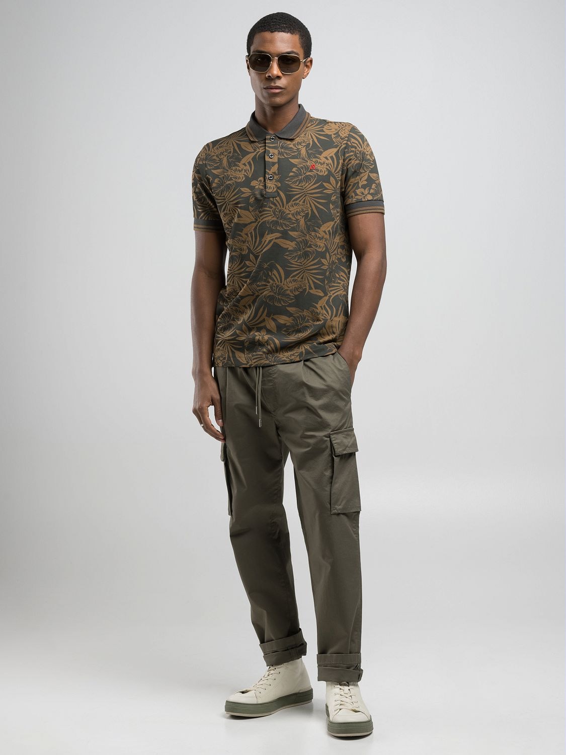 Replay Poloshirt, mit All-Over-Print