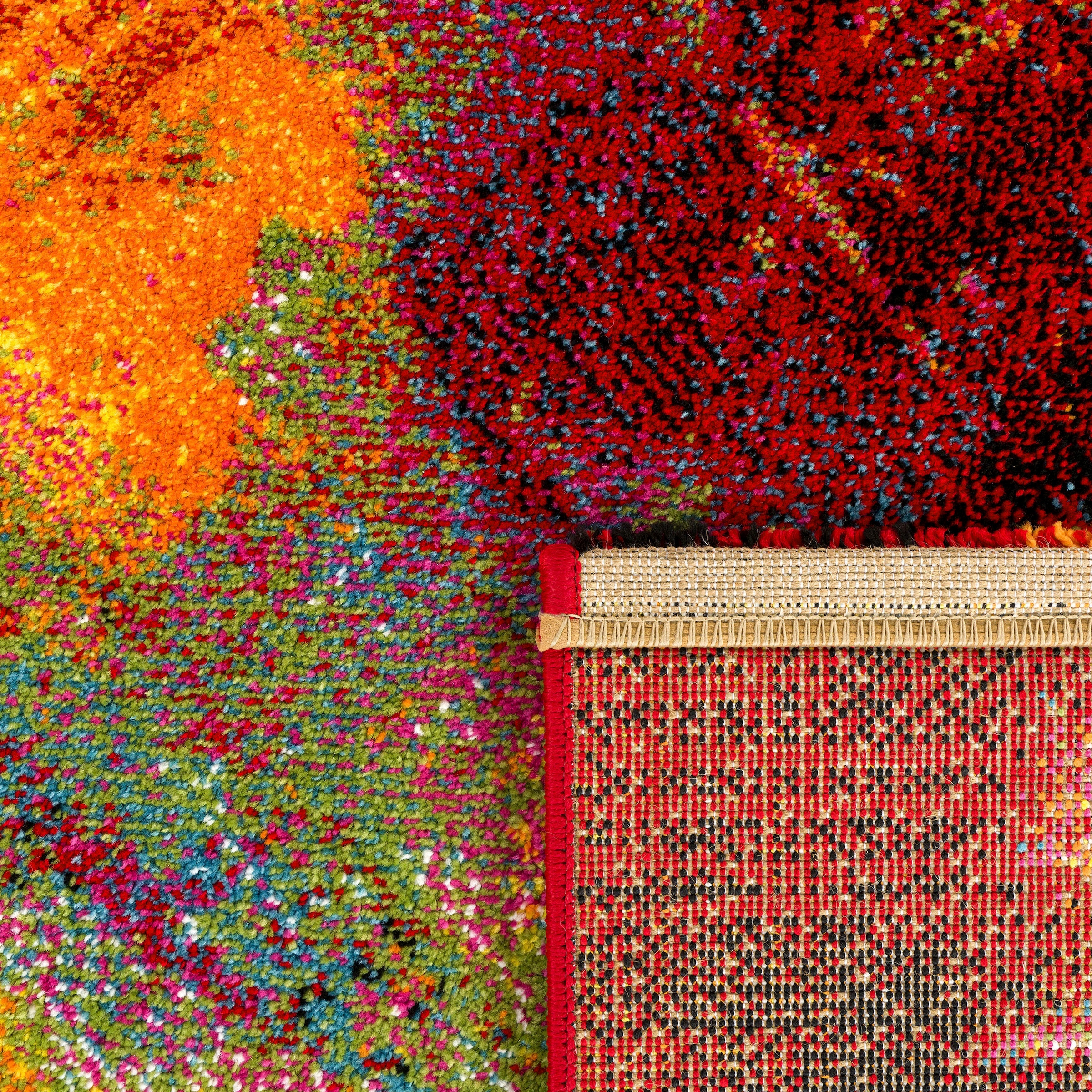 Paco Home Teppich »Canvas 754«, rechteckig, 16 mm Höhe, Kurzflor, modernes Design, mit Arizona Leinwand Optik