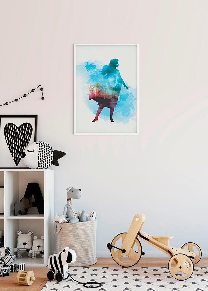 Komar Poster »Frozen Anna Aquarell«, Disney, (1 St.), Kinderzimmer, Schlafzimmer, Wohnzimmer
