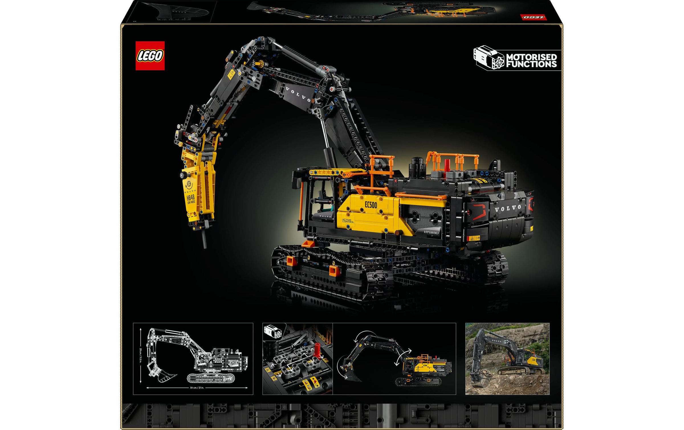 LEGO® Spielbausteine »LEGO® Technic Volvo EC500 Hybrid Bagger, 42215«, (2359 St.)
