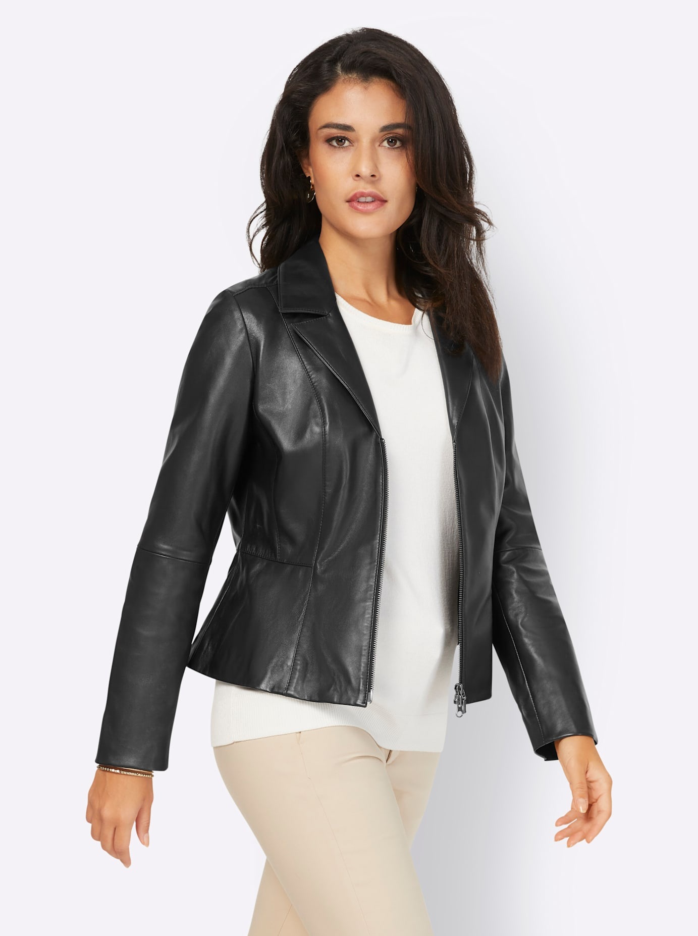 creation L Lederblazer »Lammnappa-Lederblazer«