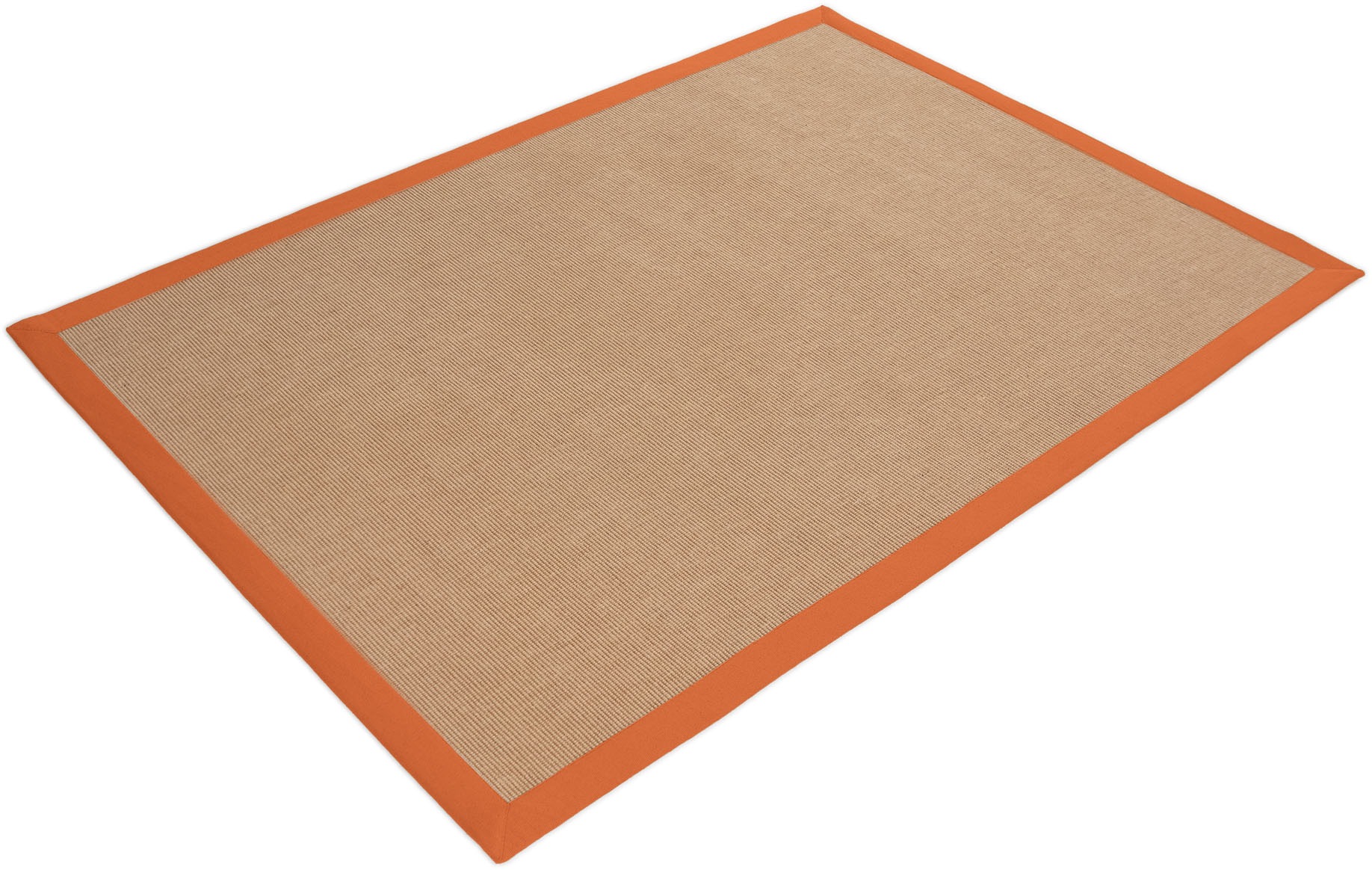 carpetfine Sisalteppich »Sisal,  auch als Läufer erhältlich«, rechteckig, 5 mm Höhe, mit farbiger Bordüre, Anti Rutsch Rückseite, viele Grössen, Wohnzimmer