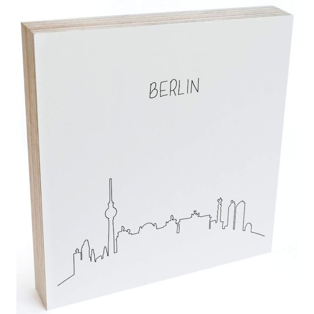 Wall-Art Holzbild »Tischdeko Skyline Berlin Outline«, (1 St.) online kaufen  | Jelmoli-Versand