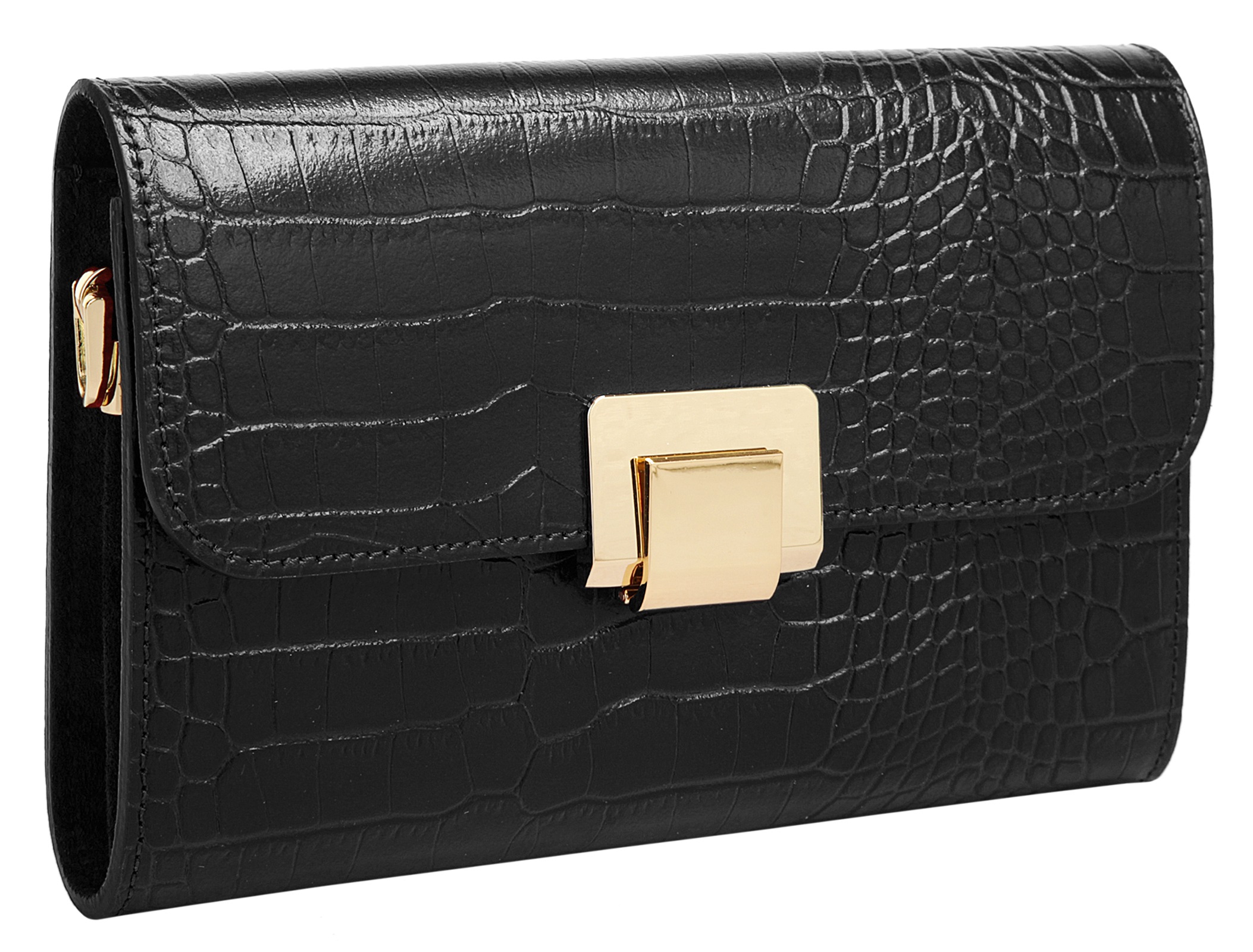Cluty Abendtasche, echt Leder, Made in Italy