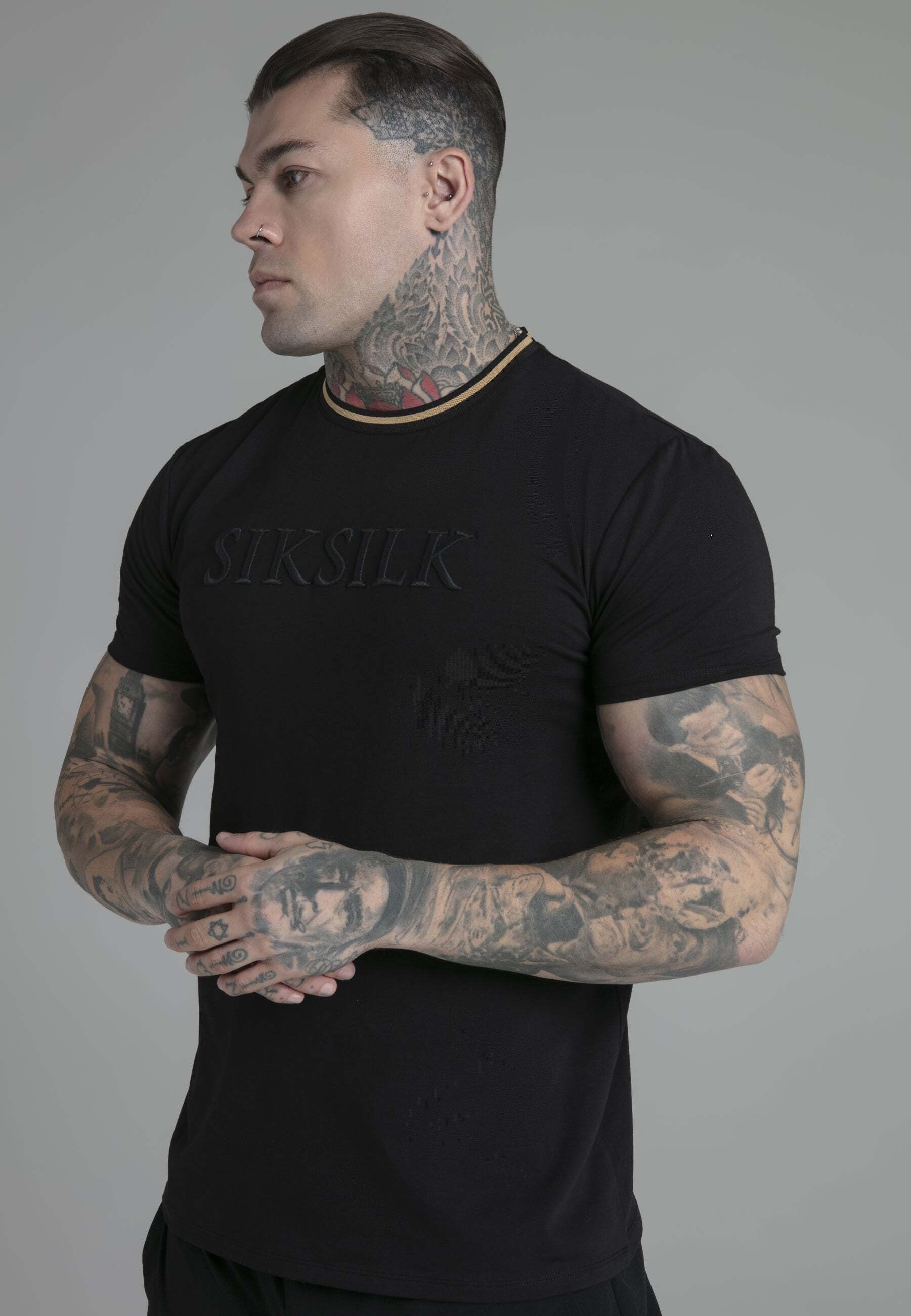 T-Shirt »Siksilk T-Shirt Logo T-Shirt in Black«