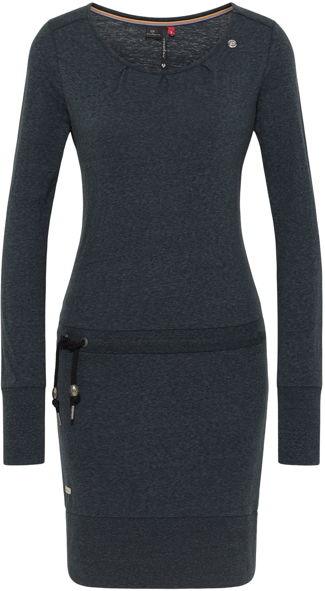 Ragwear Jerseykleid "ALEXA" mit Kordelzug und kontrastigen Zierperlen-Besatz