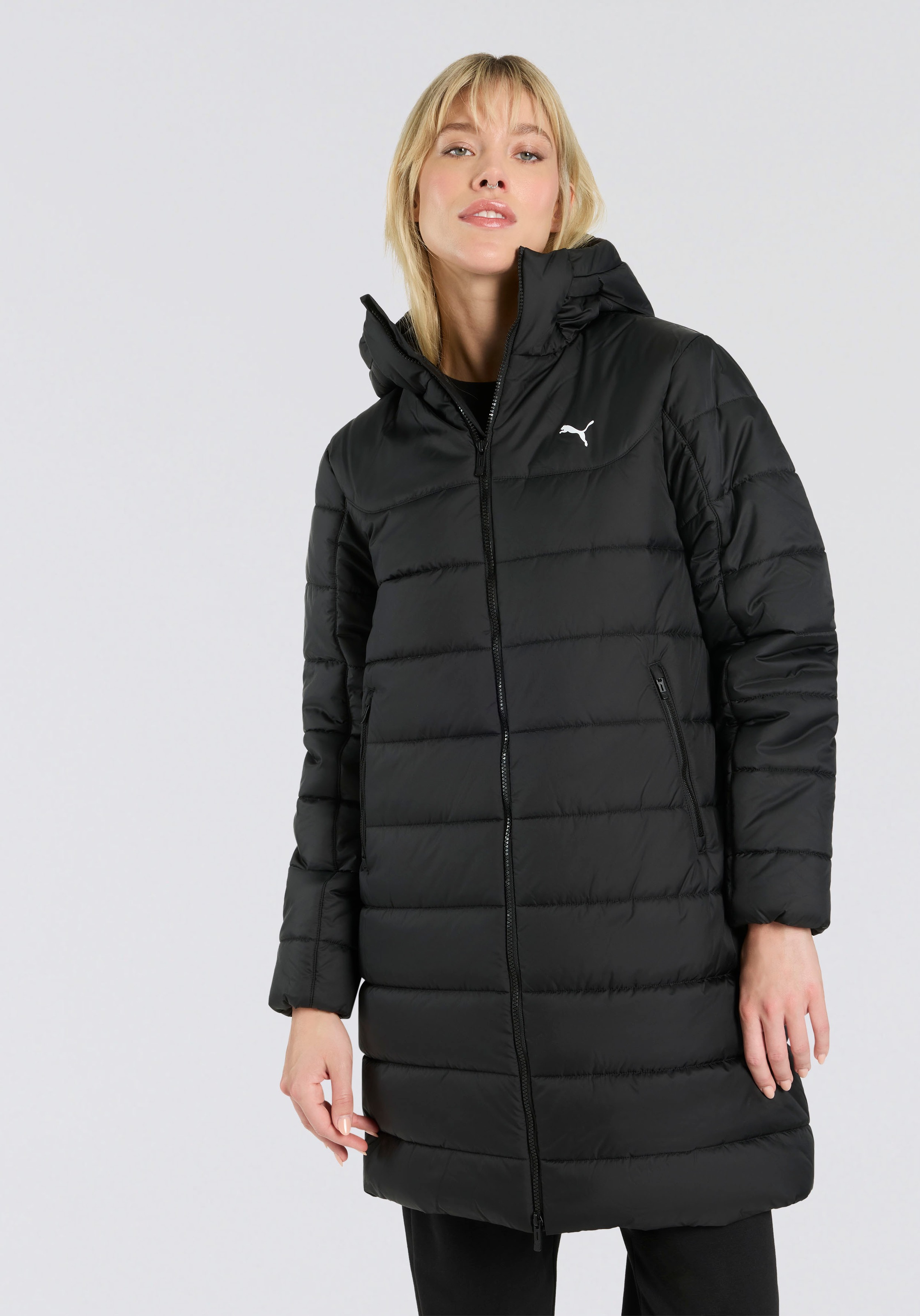 PUMA Winterjacke »ESS HOODED PADDED PARKA« mit Kapuze mit Kapuze, wasserabweisendes Material, Regular Fit