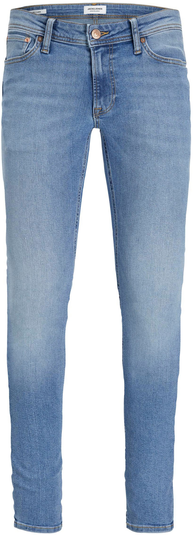 Jack & Jones Skinny-fit-Jeans »JJILIAM Skinny Jeans mit Used-Waschung für schlanke Silhouette«, Abriebeffekte, modisch, skinny fit, Baumwollmischung