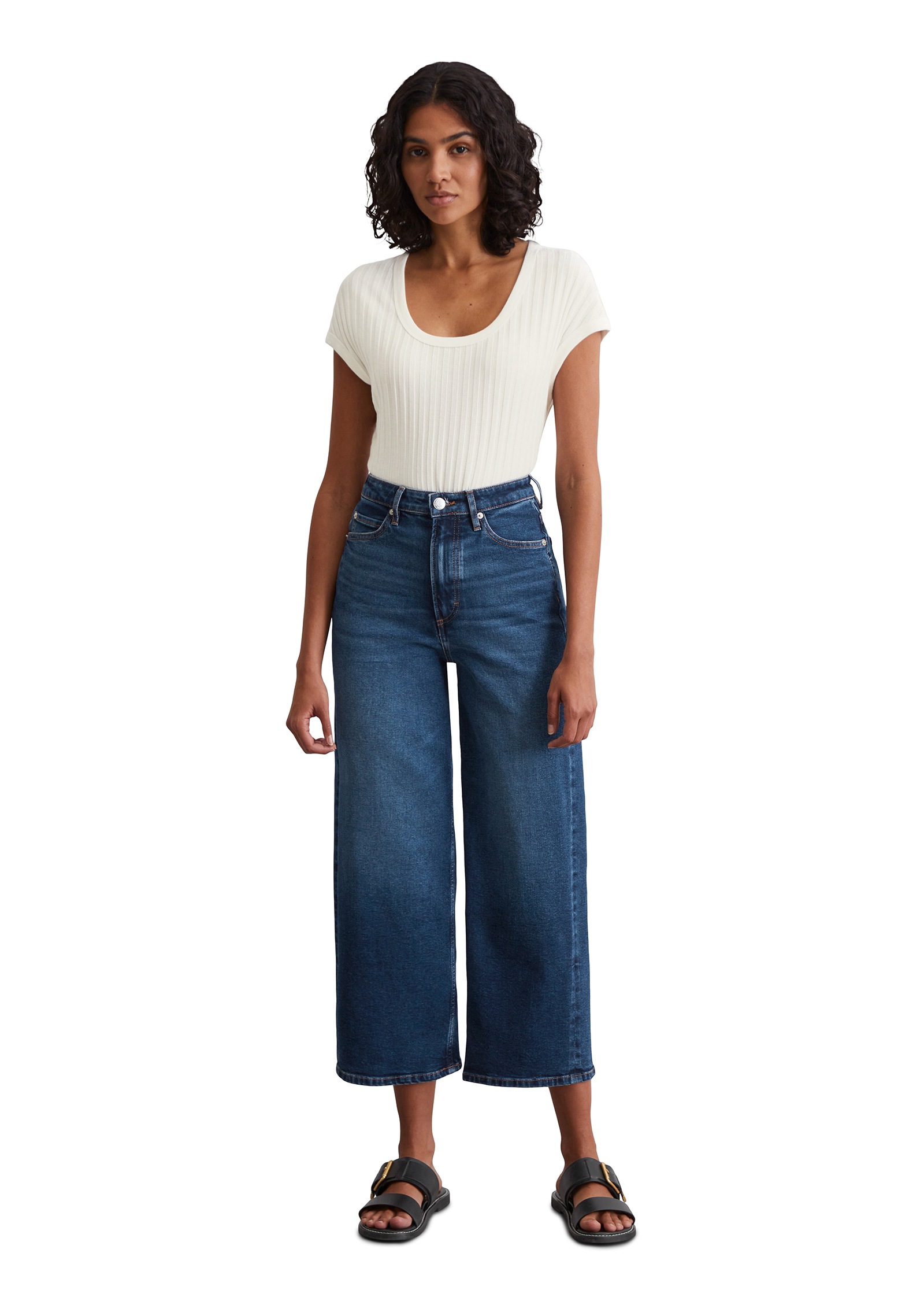 Marc O'Polo Weite Jeans »Tolva«, High Waist, Wide Fit, in Culotte Form
