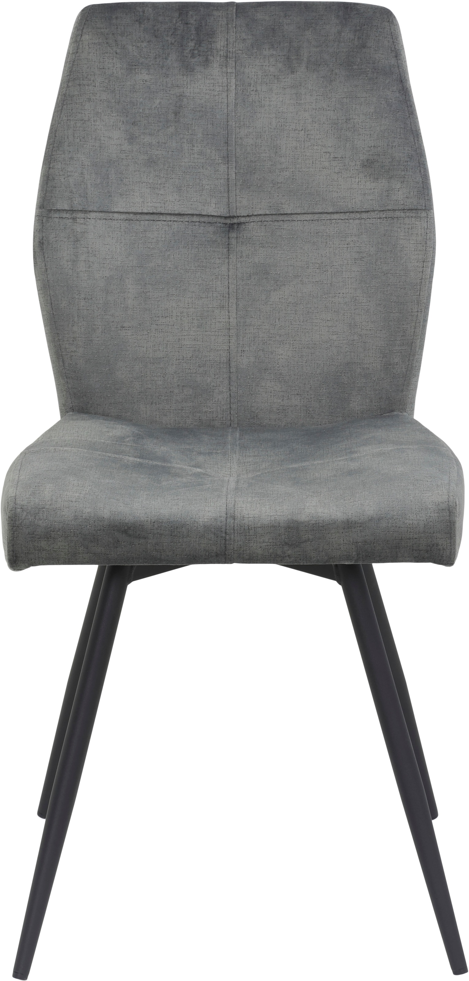 HELA 4-Fussstuhl »ALLY«, (Set), 2 St., Microfaser VINTAGE-Polyester, 4-Fuss, 360° drehbar, gepolstert, Vintage Velvet mit Steppnähten