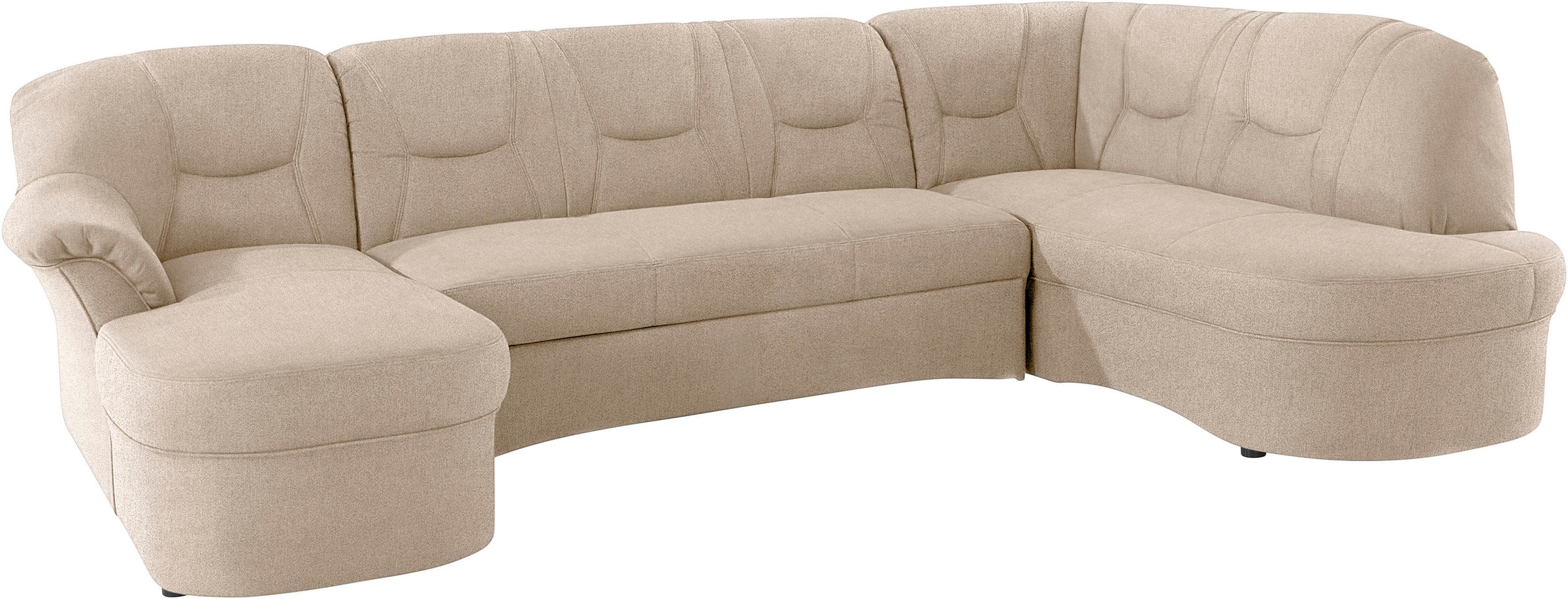 DOMO collection Wohnlandschaft »Sarafina, zeitlos und komfortabel, optional mit Federkern, U-Form«, wahlweise mit Bettfunktion