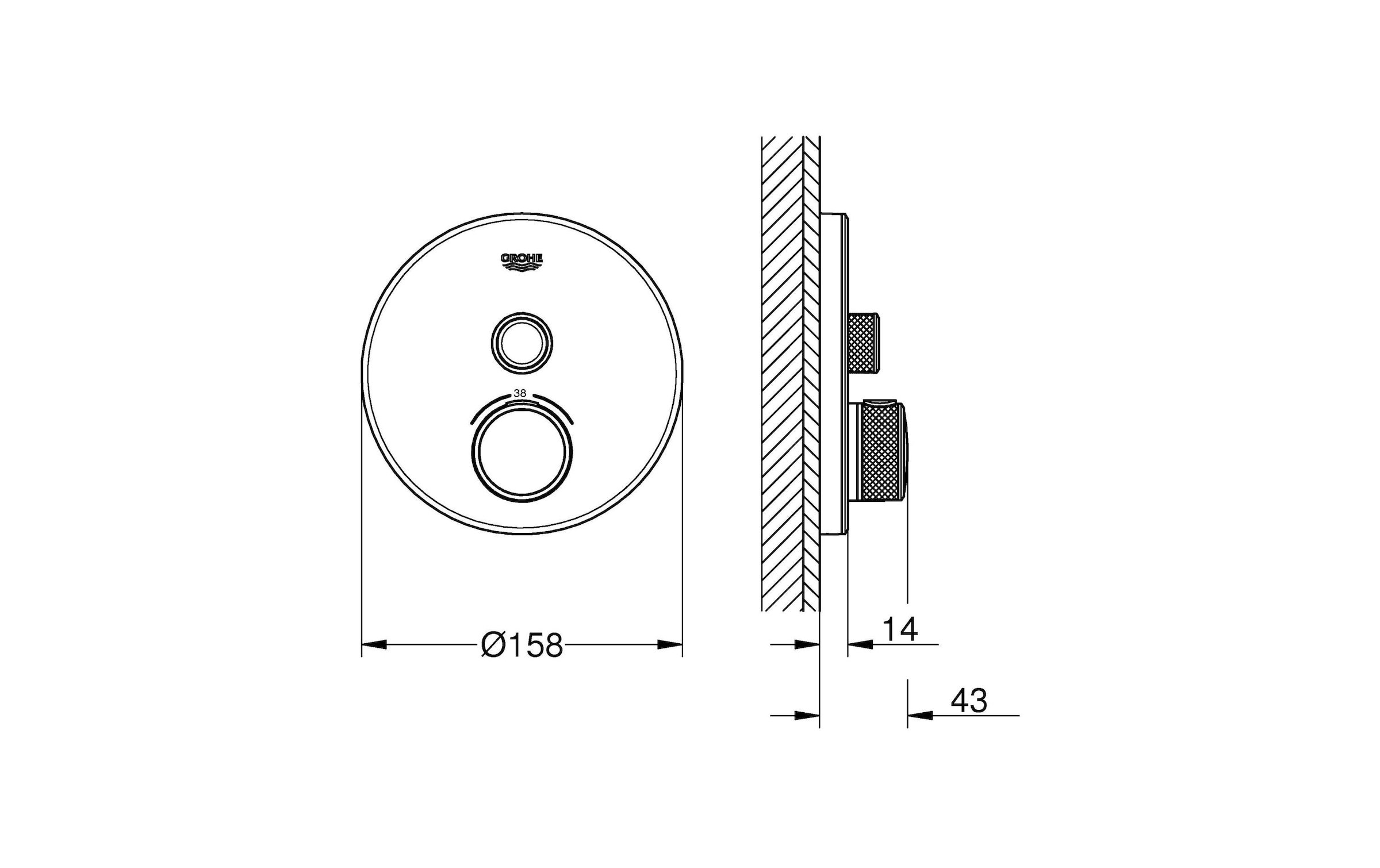 Grohe Duscharmatur »Grohtherm SmartControl Thermostat«